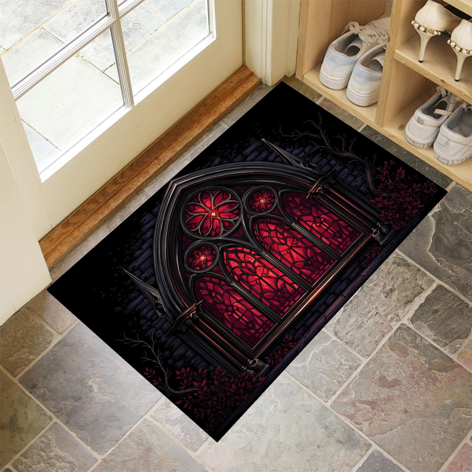 Paillasson architecture gothique : fini la saleté, tapis lavable