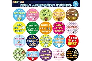 200 Achievement Stickers for Adults: Funny Reward Stickers for Gag Gifts, White...
