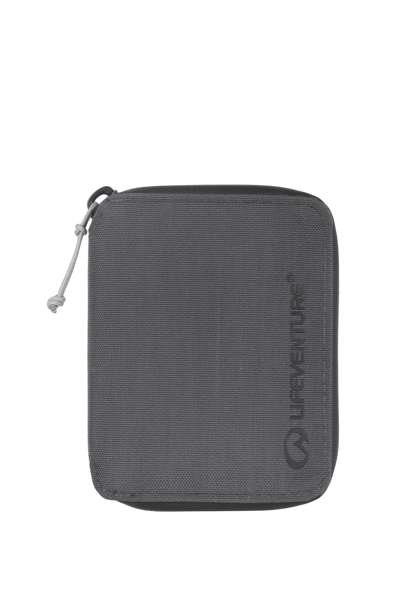 Lifeventure Portafoglio Pieghevole protetto RFID, Realizzato in Materiale Riciclato Ecologico, Grigio, Taglia Unica