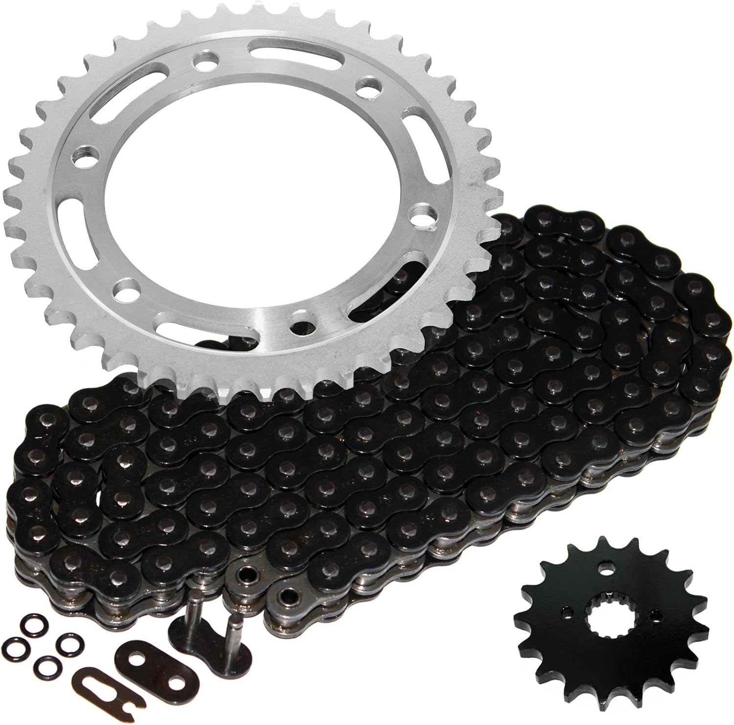 Caltric Black ORing Drive Chain & Sprockets Kit Compatible