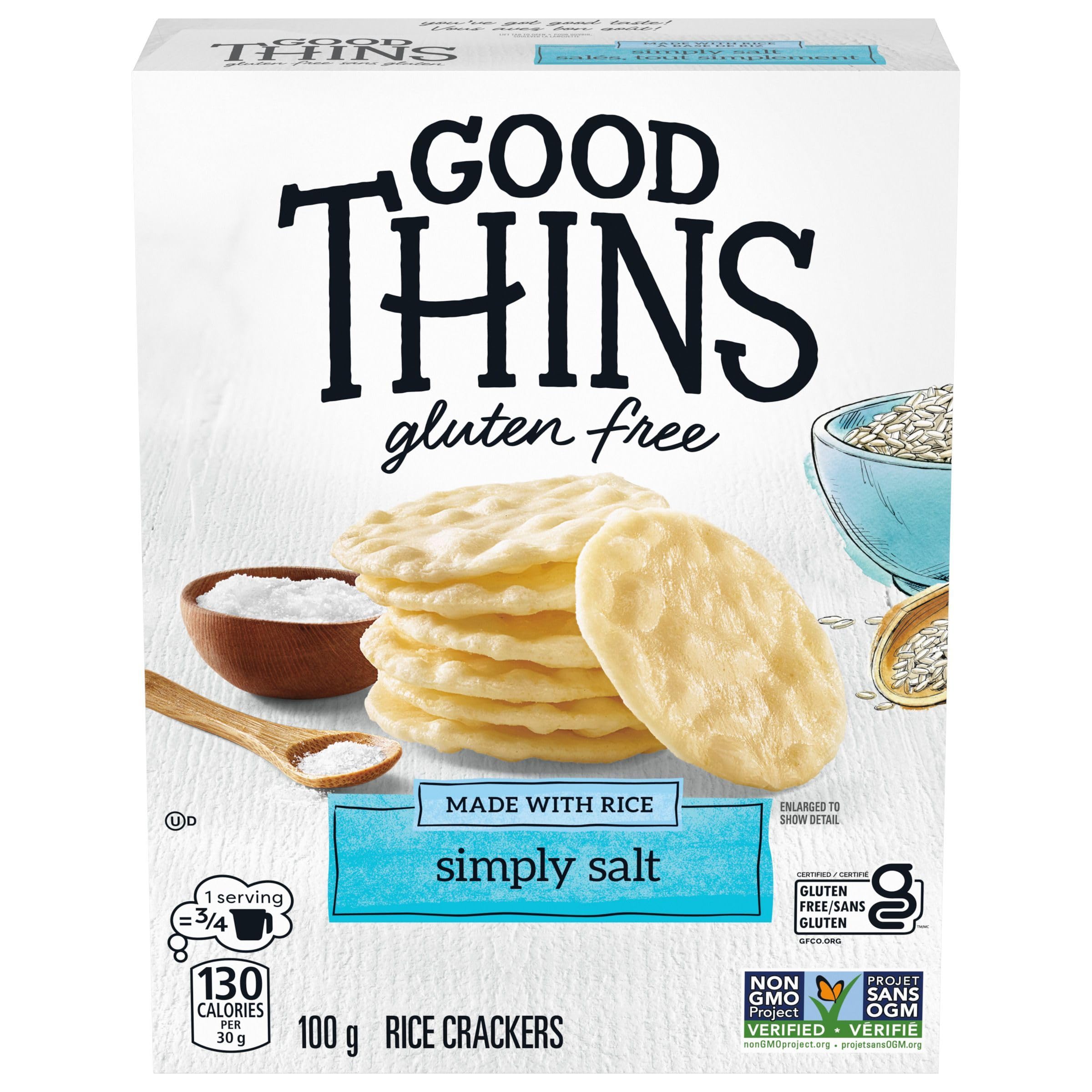 Good Thins Rice Thins Simply Salt Saltines, 100g/3.5oz