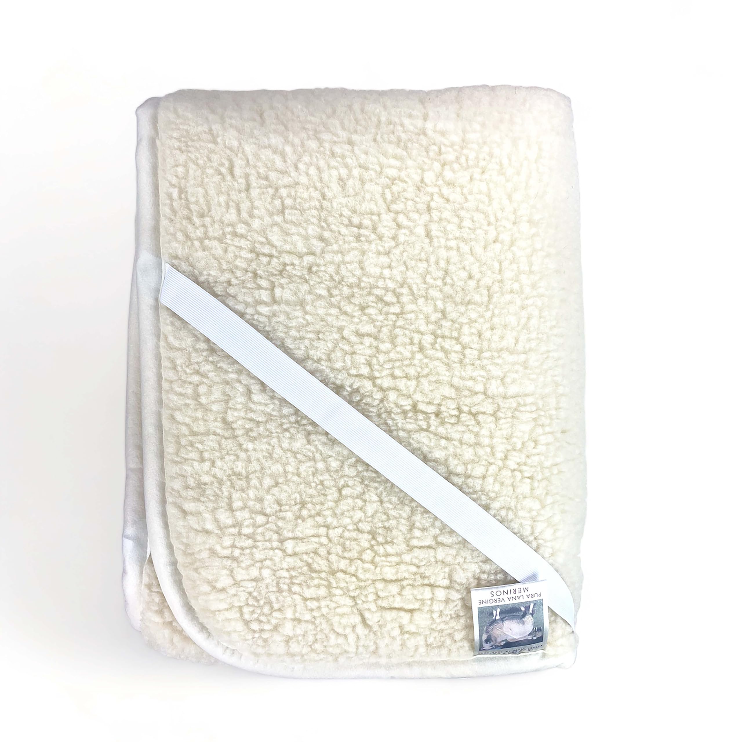 Tex family COPRIMATERASSO Topper Mary in Vera Lana Merinos 1000 gr. in 11 Misure Differenti - Piazza e Mezza Maxi cm. 140x200