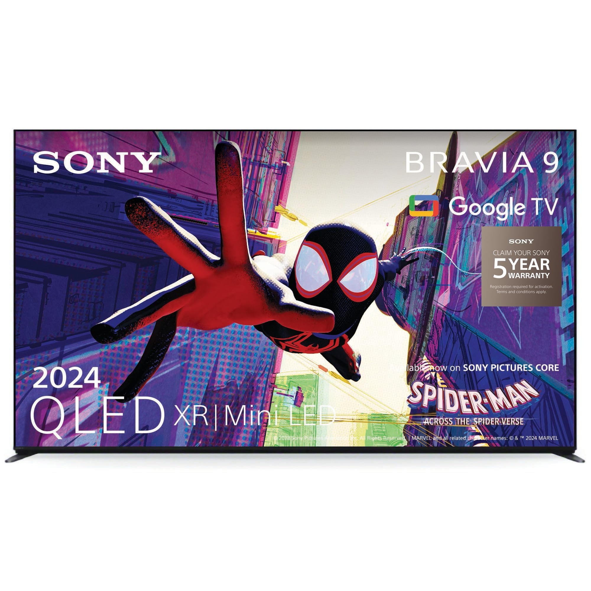 Sony BRAVIA 9 QLED (XR l Mini LED), K65XR90, 65 Inch 4K HDR Google Smart TV (2024) | Gaming Features for PlayStation 5, IMAX Enhanced, Dolby Vision Atmos, Chromecast, AirPlay, 120Hz, 5 Year Warranty