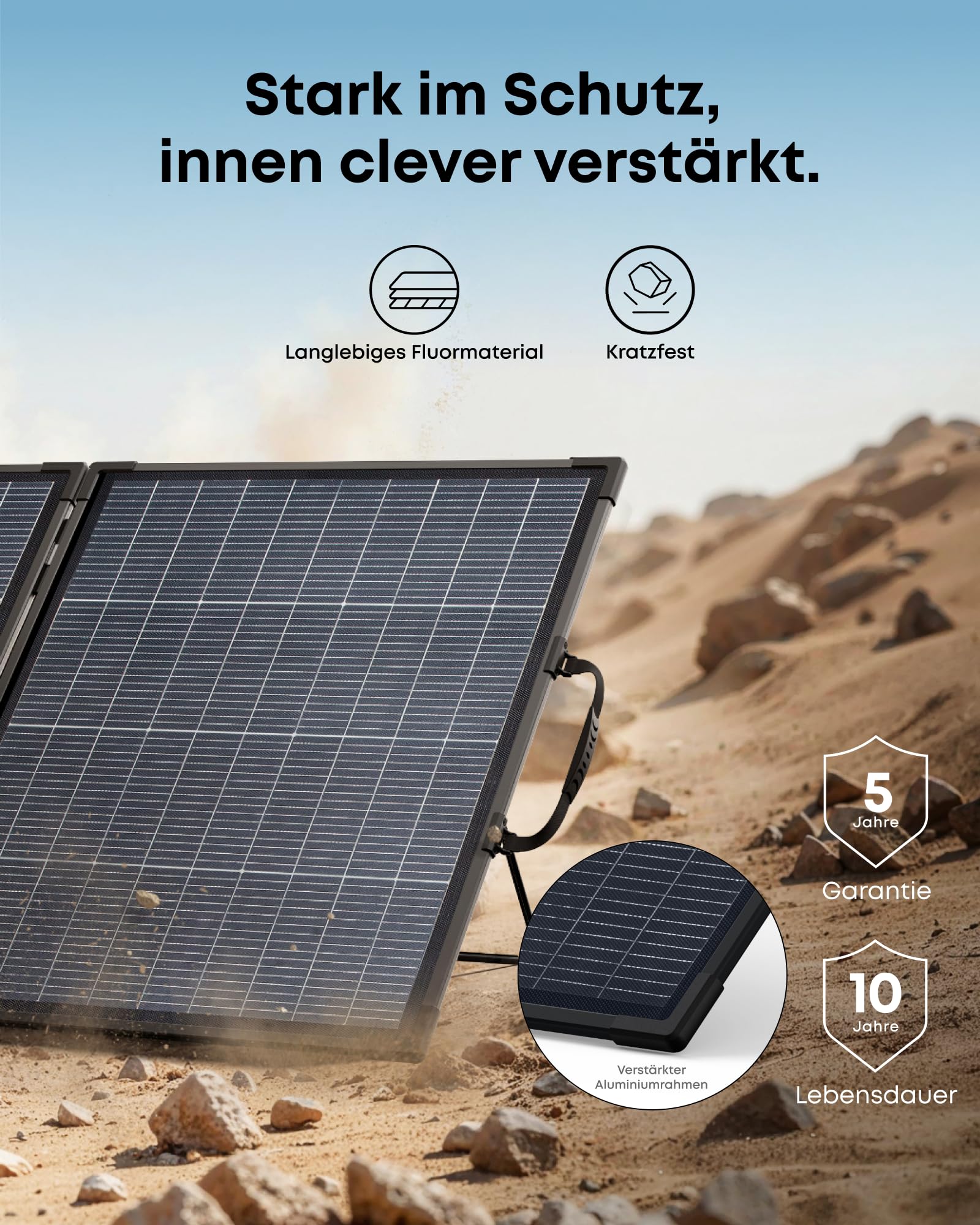 Anker SOLIX PS200 Bifaziales tragbares Solarpanel 200W faltbares Solarladegerät unter 5kg über 25% Wirkungsgrad