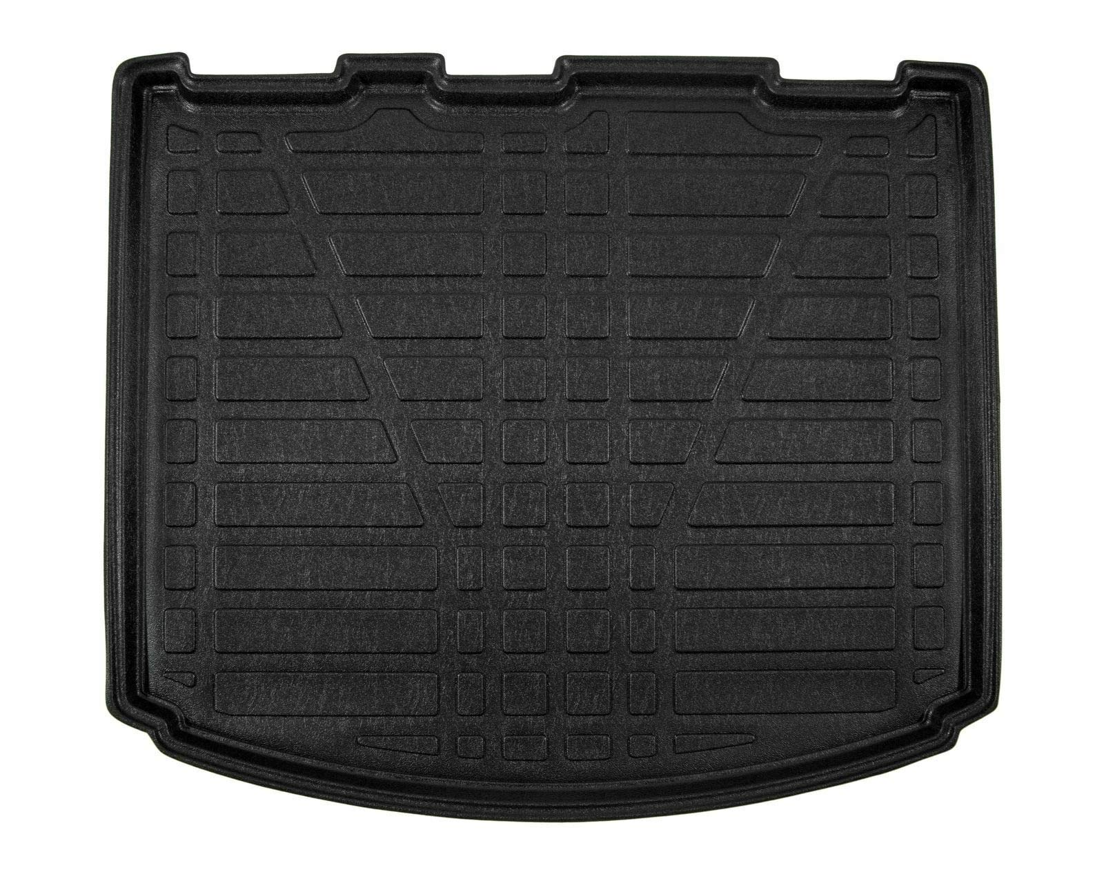J&J AUTOMOTIVE Velours Fußmatten und TPE Kofferraumwanne Set passend für Ford Kuga 2013-2019 4tlg, mit hohem Rand Passform rutschfest Geruchsneutral Schwarz