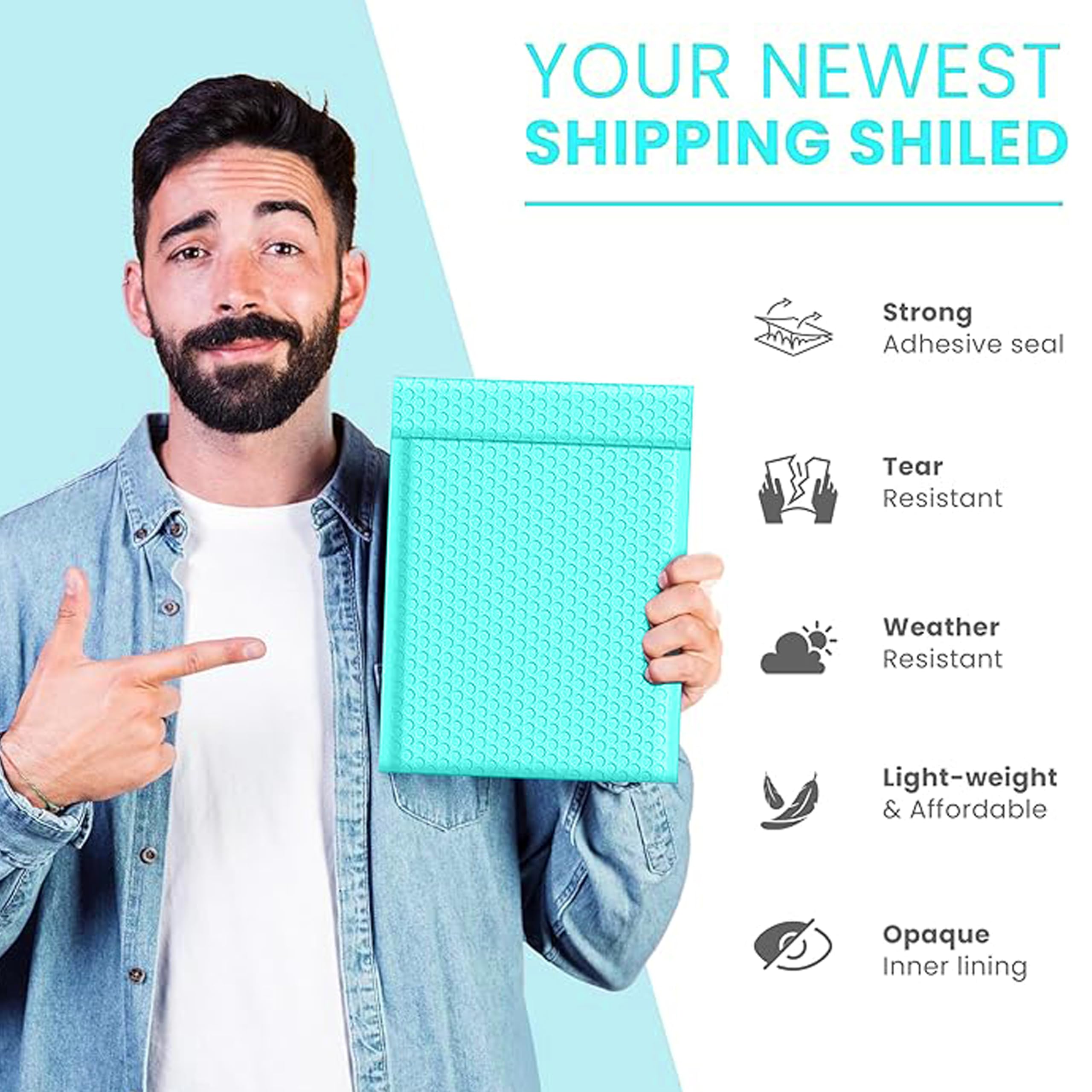 Small Business Mailing Bags Waterproof Fuxury 6x10 Inch Bubble Mailers – 100 Pack, Self-Seal Padded Envelopes For Shipping, Small Business, Gifts 6x10 Self Seal Padded Shipping Envelopes - View #8