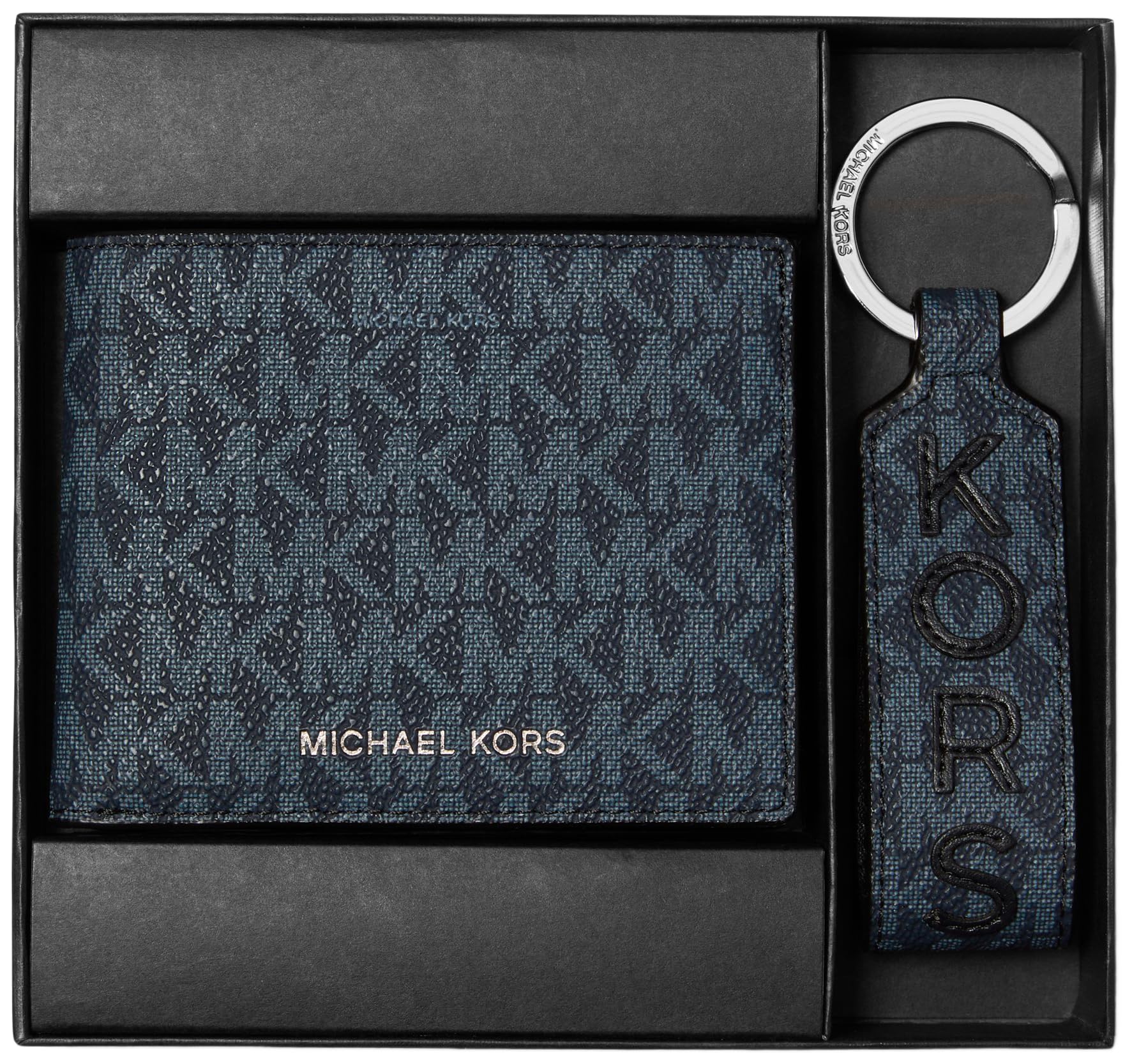 Michael Kors Malone Slim Billfold Wallet & Key Fob Gift Set