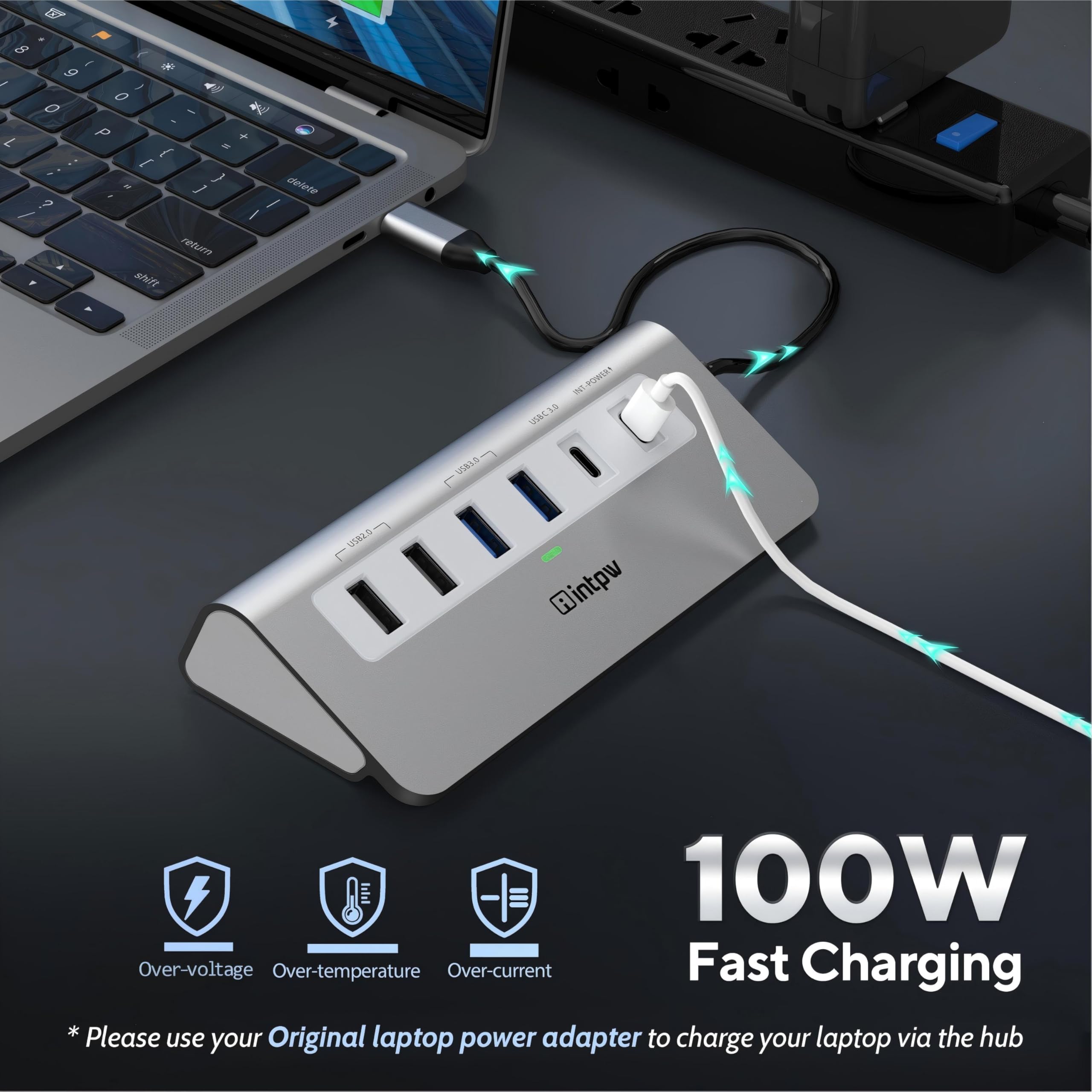 Adaptador multipuerto USB C 9 en 1 USB C a HDMI con HDMI, PD 100 W, 2 USB A 2.0, 2 USB A 3.0, 1 USB C 3.0, Lector de Tarjetas SD/TF para MacBook Air/Pro iPad DELL/HP portátil y más