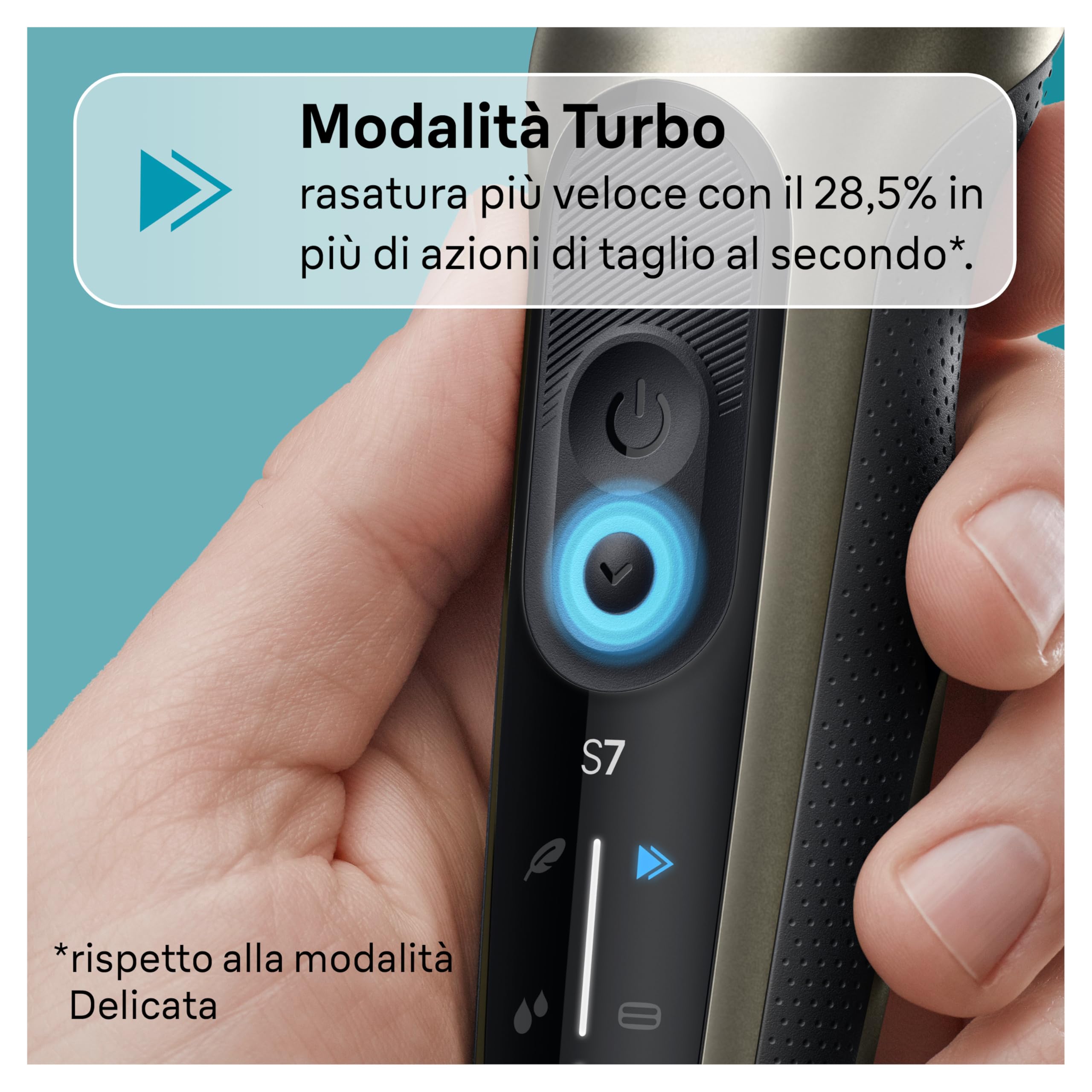 Braun Serie 7 Rasoio Elettrico Barba 72-C650cc, 2 Accessori, Smartcare, Oro
