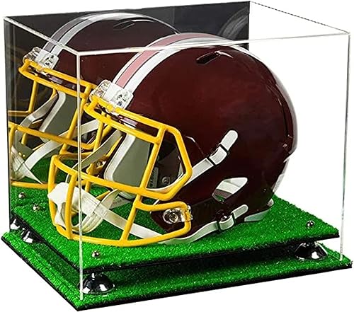 Miniatura 98 de vitrina de acrílico tamaño real casco fútbol americano.