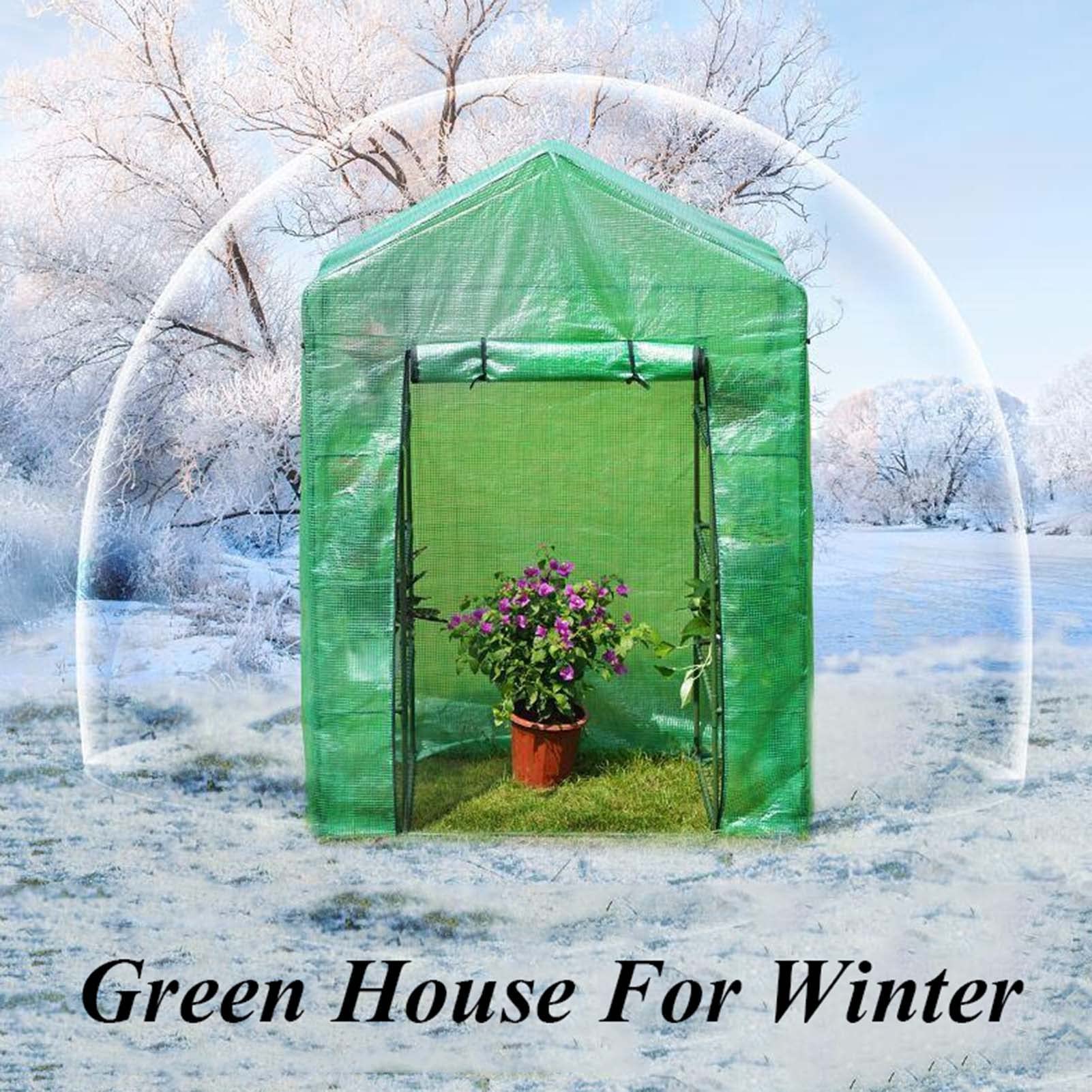 YSUEFIJO Invernaderos Huerto Grandes, Invernadero Jardin Exterior, Invernadero Tunel con Puerta, Invernadero de Lámina, Casa de Tomate, para Cultivo de Plantas Verduras