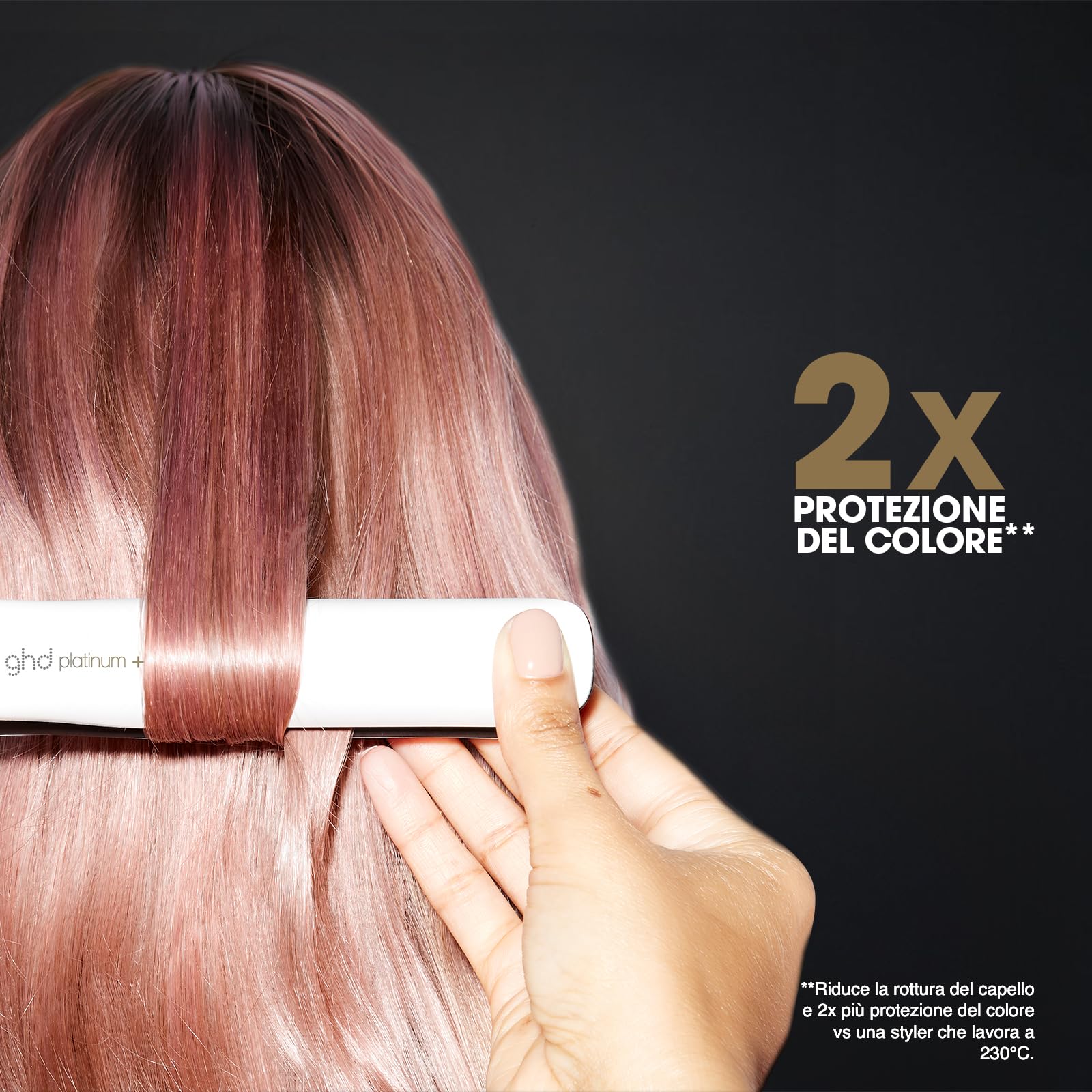 ghd Platinum+ Piastra Capelli Professionale Smart Styler 26 mm Predictive Technology Lucentezza Durevole Protezione Colore