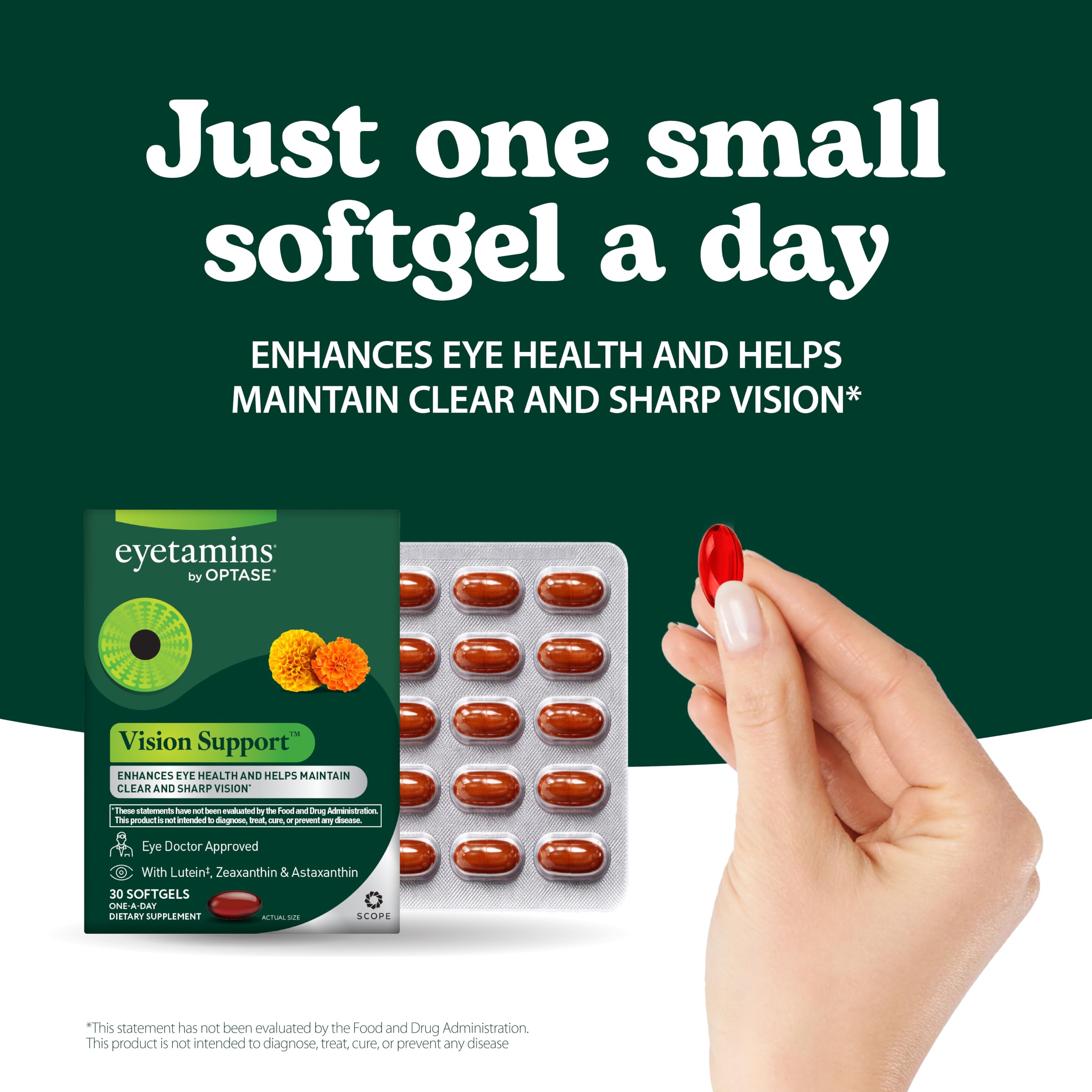 Optase Eyetamins Vision Support™ Supplement, 30 Softgels — Amazon image 7