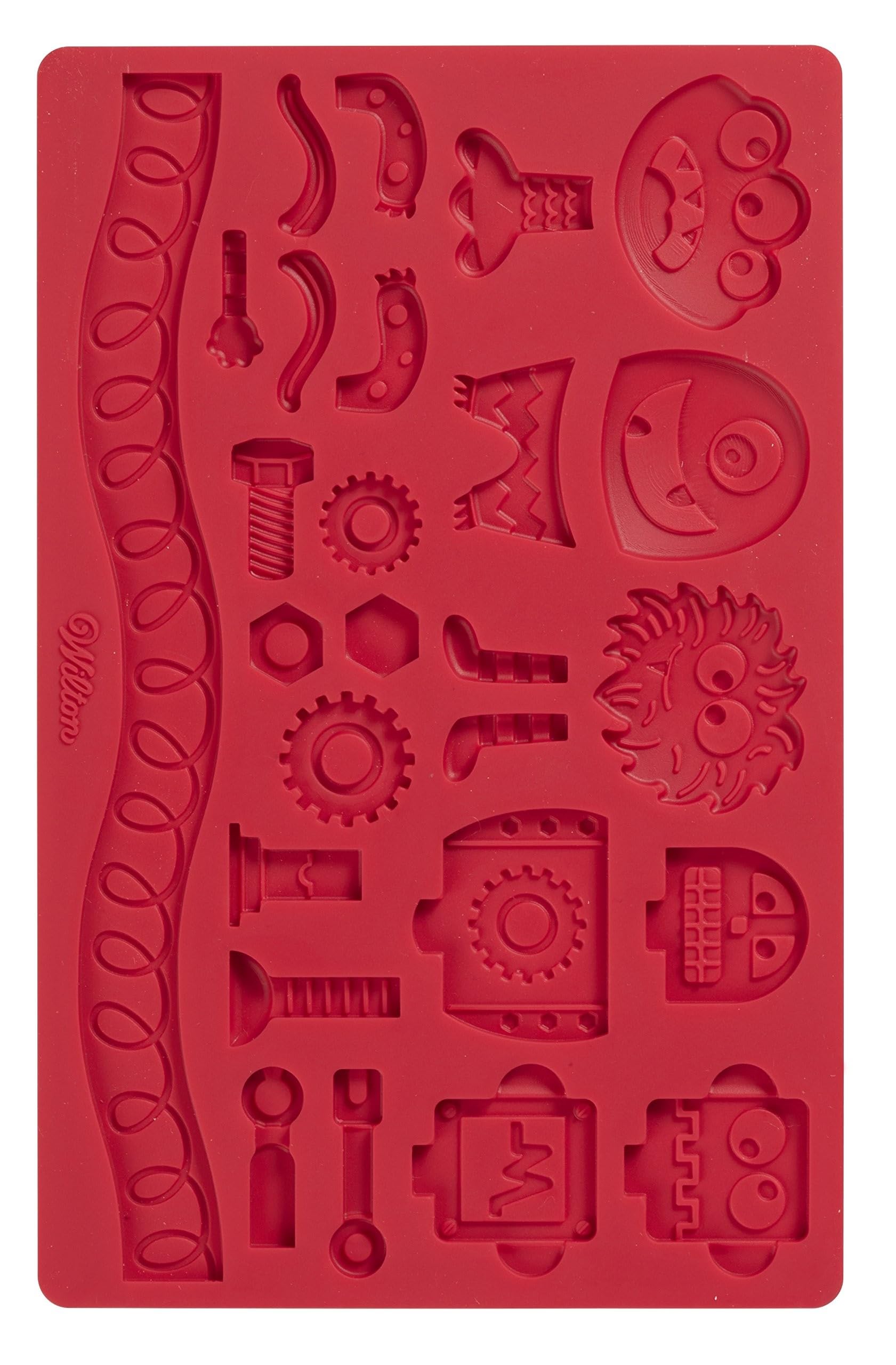 Wilton Fondant and Gum Paste Silicone Mold, Robots Monsters