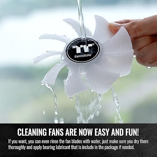 Miniatura 6 de Thermaltake SWAFAN EX 12 RGB - Ventilador de refrigeración para PC, blanco, 500-2000 RPM, conexión magnética, cuchillas reversibles, controlador