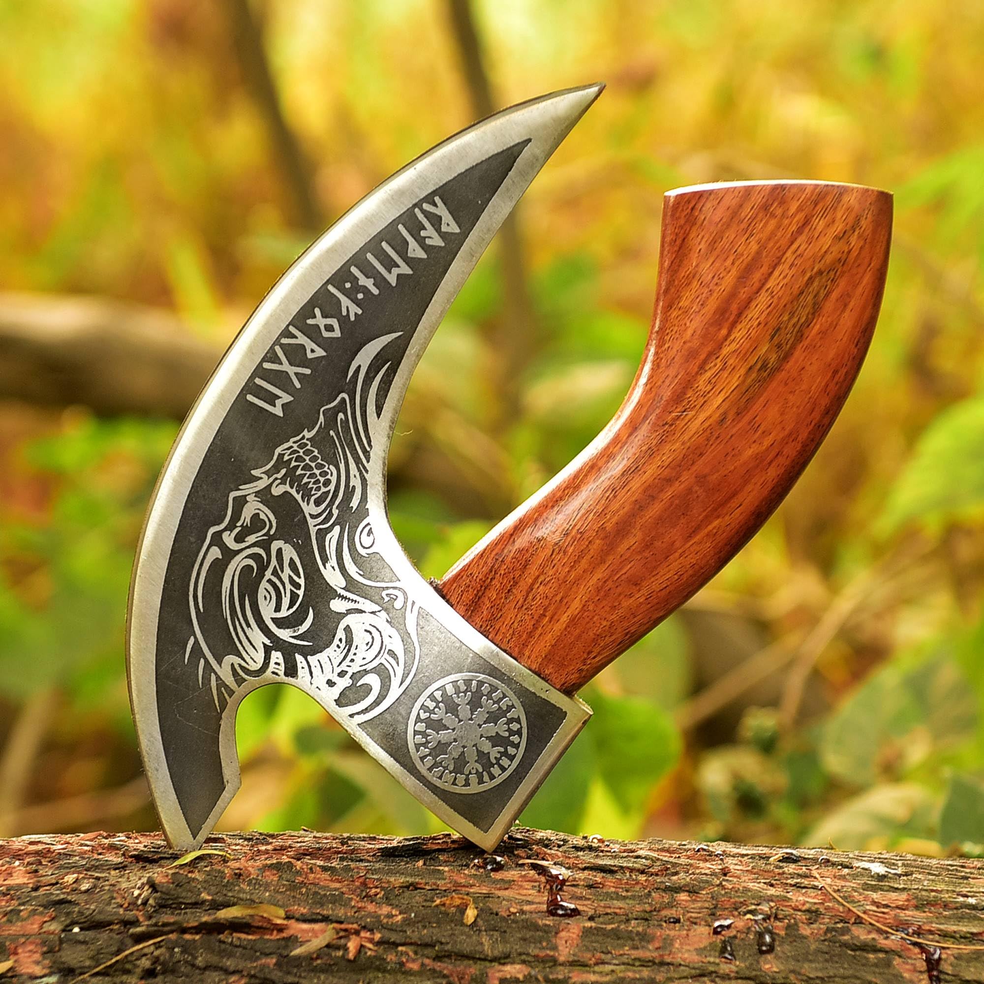 Amazon.com: Viking Pizza Cutter Axe, Hand Forged, Carbon Steel