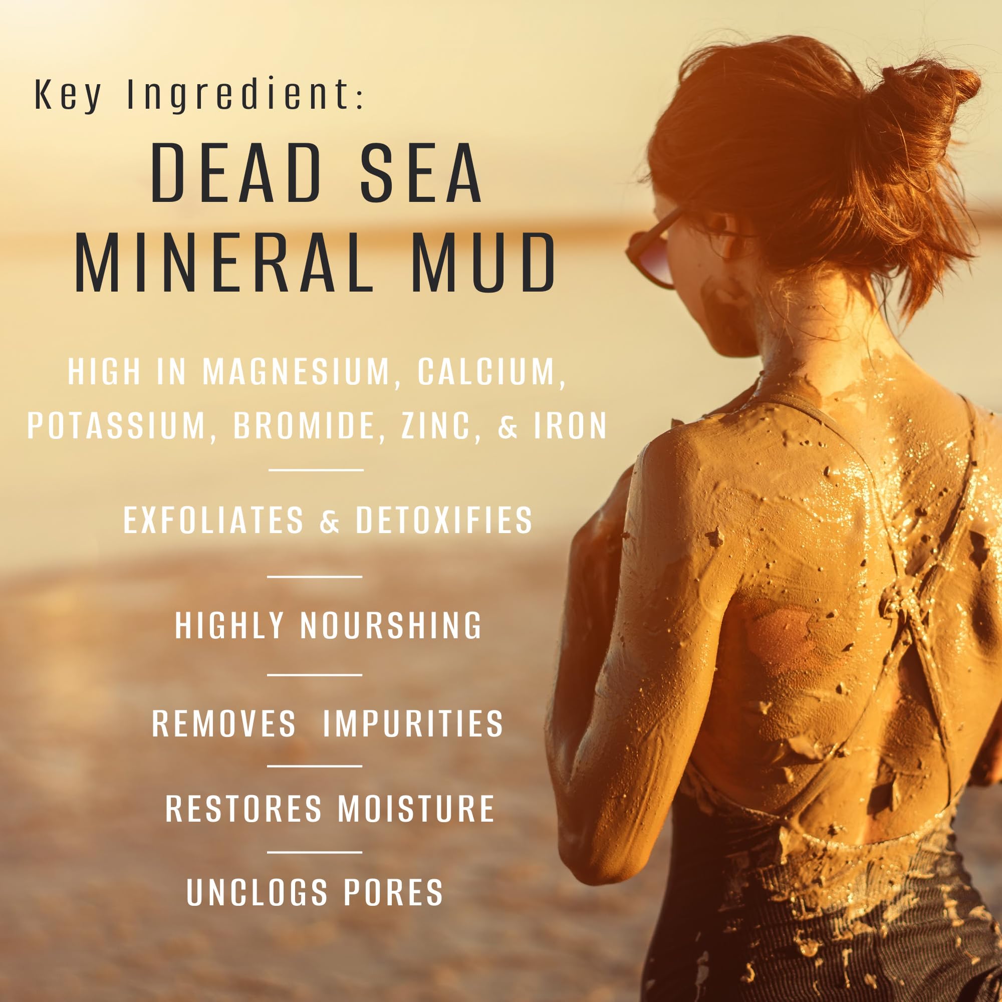 Black Sand Labs Premium Dead Sea Mud Mask, Intense Hydration & Cleanser with Argan Butter & Grapeseed Oil - Image 4