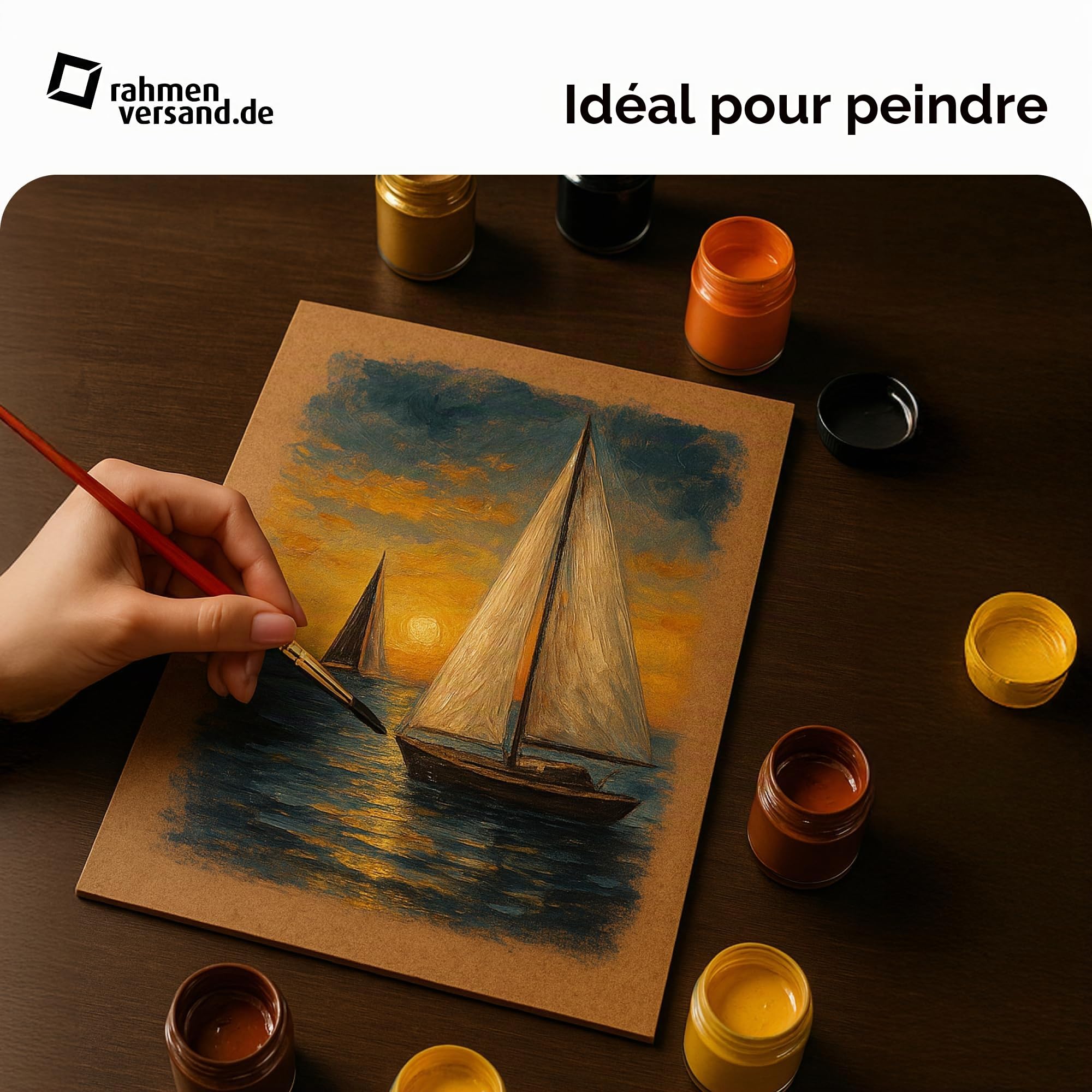 Lot de 10 panneaux MDF de 2 mm d'épaisseur - Panneaux de particules pressés pour habiller des armoires, des parois arrière et des cadres photo - Plaque en bois fin pour la construction et le bricolage