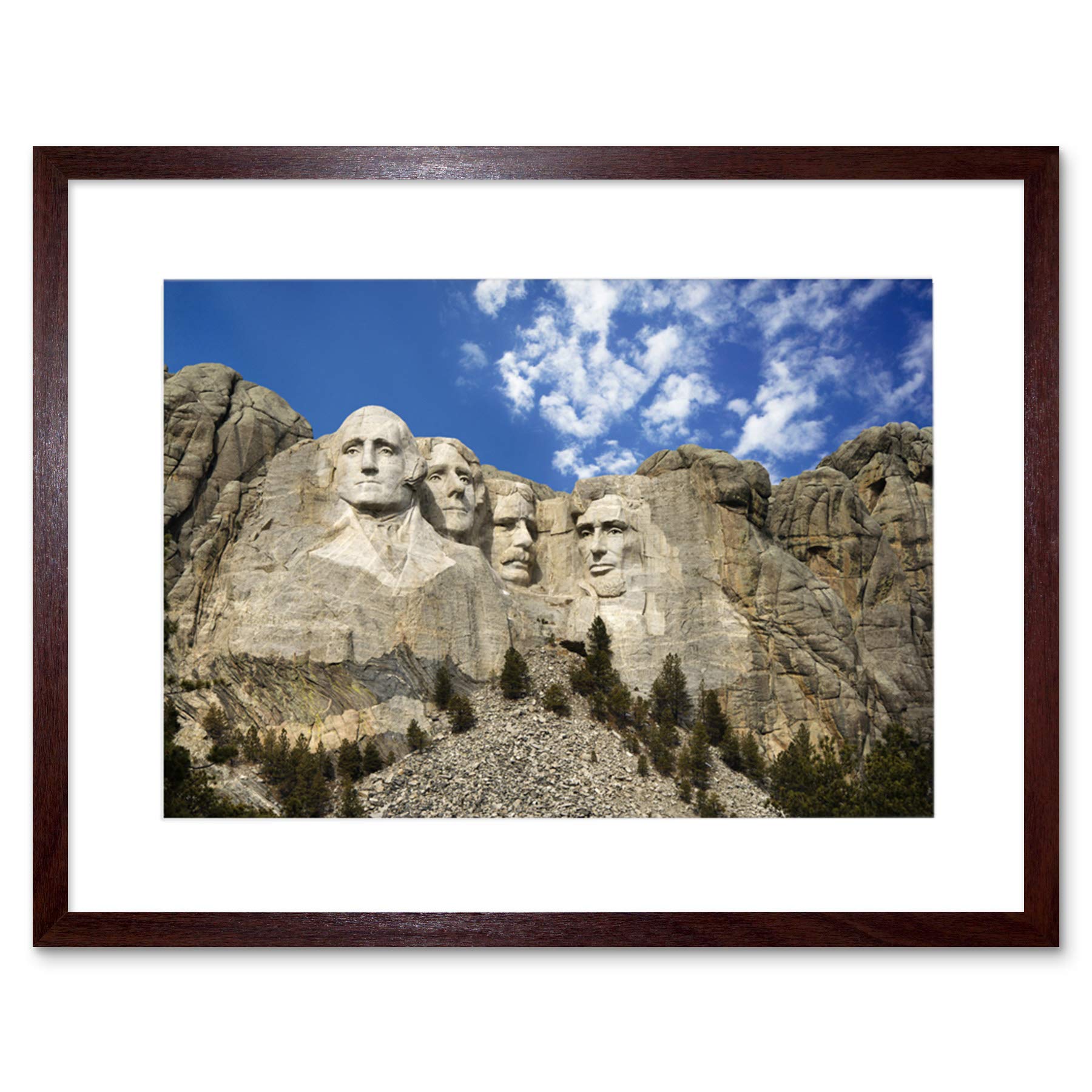 Wee Blue Coo Photo Landmark Mount Rushmore South Dakota USA Framed Wall Art Print
