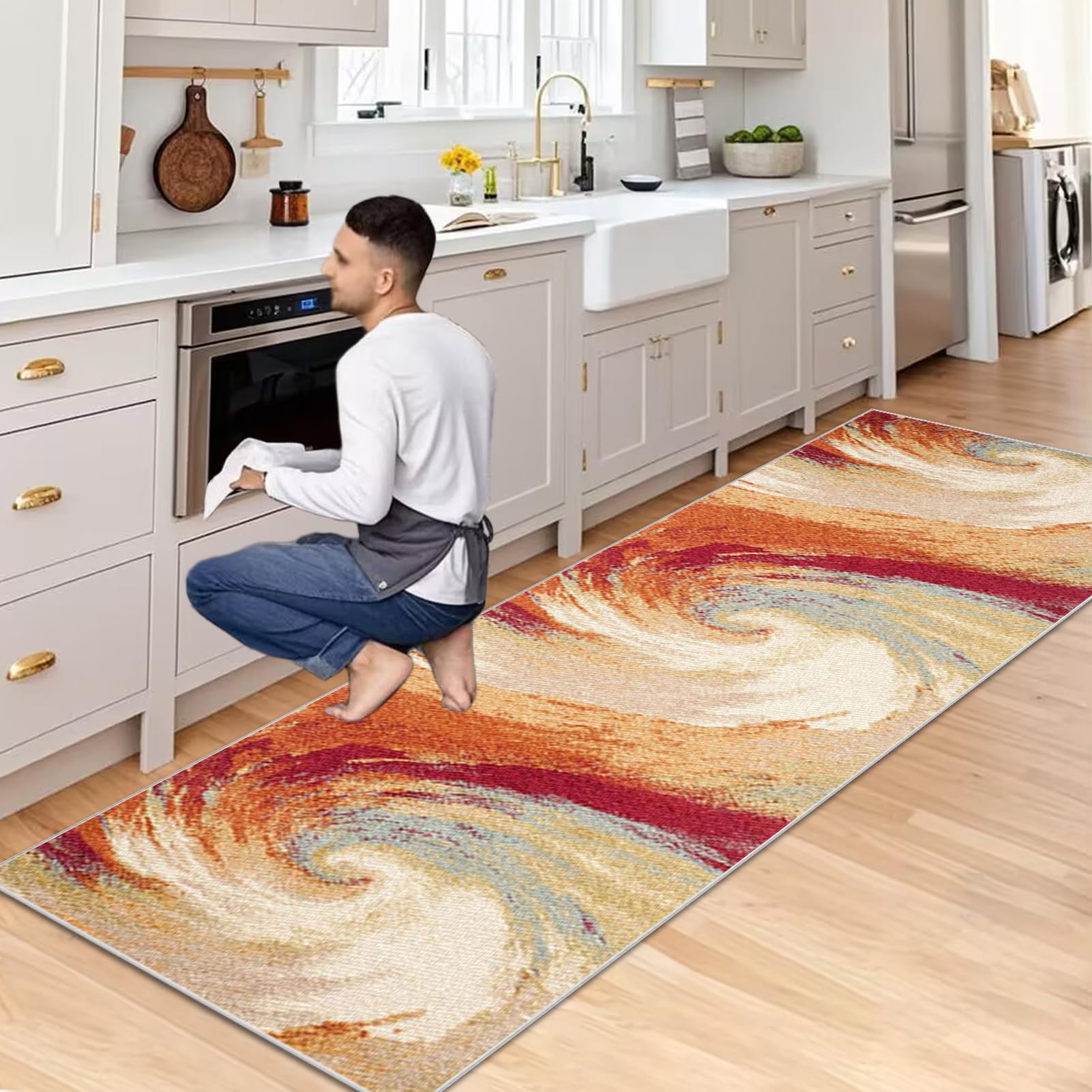 Zmywalne dywany do przedpokoju długi 70 x 180 cm dywanik kuchenny antypoślizgowy dywanik kuchenny dywanik do wejścia do wewnątrz wąskie dywaniki z krótkim włosiem do przedpokoju salonu