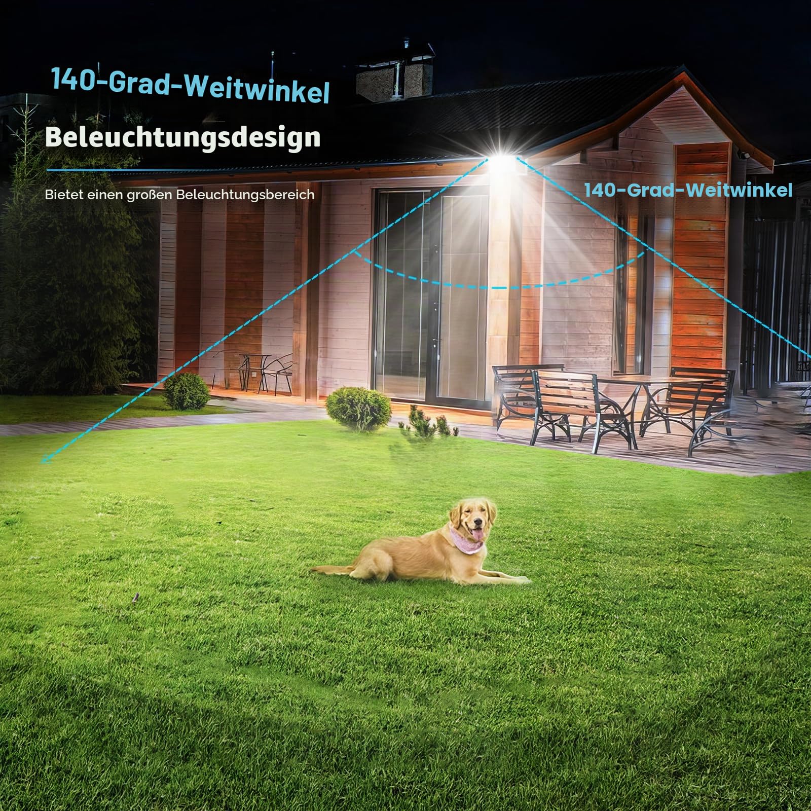 500W LED Strahler Außen, 50000LM Superhell, 6500K Kaltweiß Außenstrahler, LED Fluter Außen, IP66 Wasserfest Scheinwerfer für Hinterhof, Auffahrt, Garage, Flur, Garten - 2 Stück