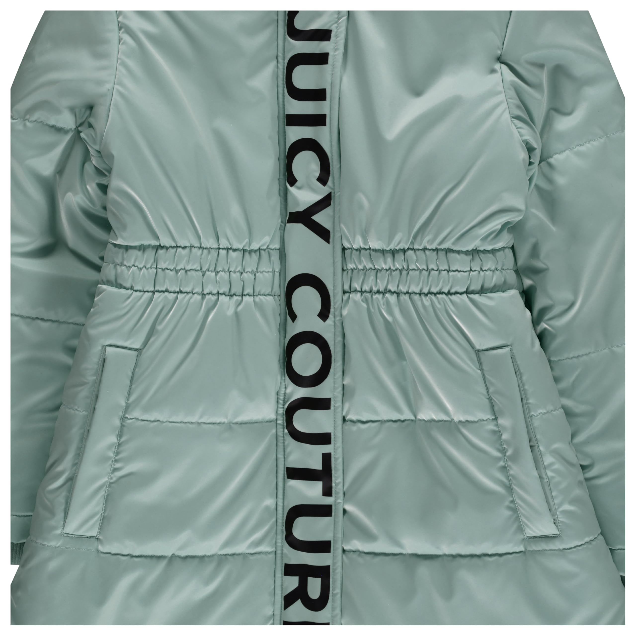Juicy Couture Giacca imbottita per ragazze cappotto a bolle per bambini con cappuccio in pelliccia