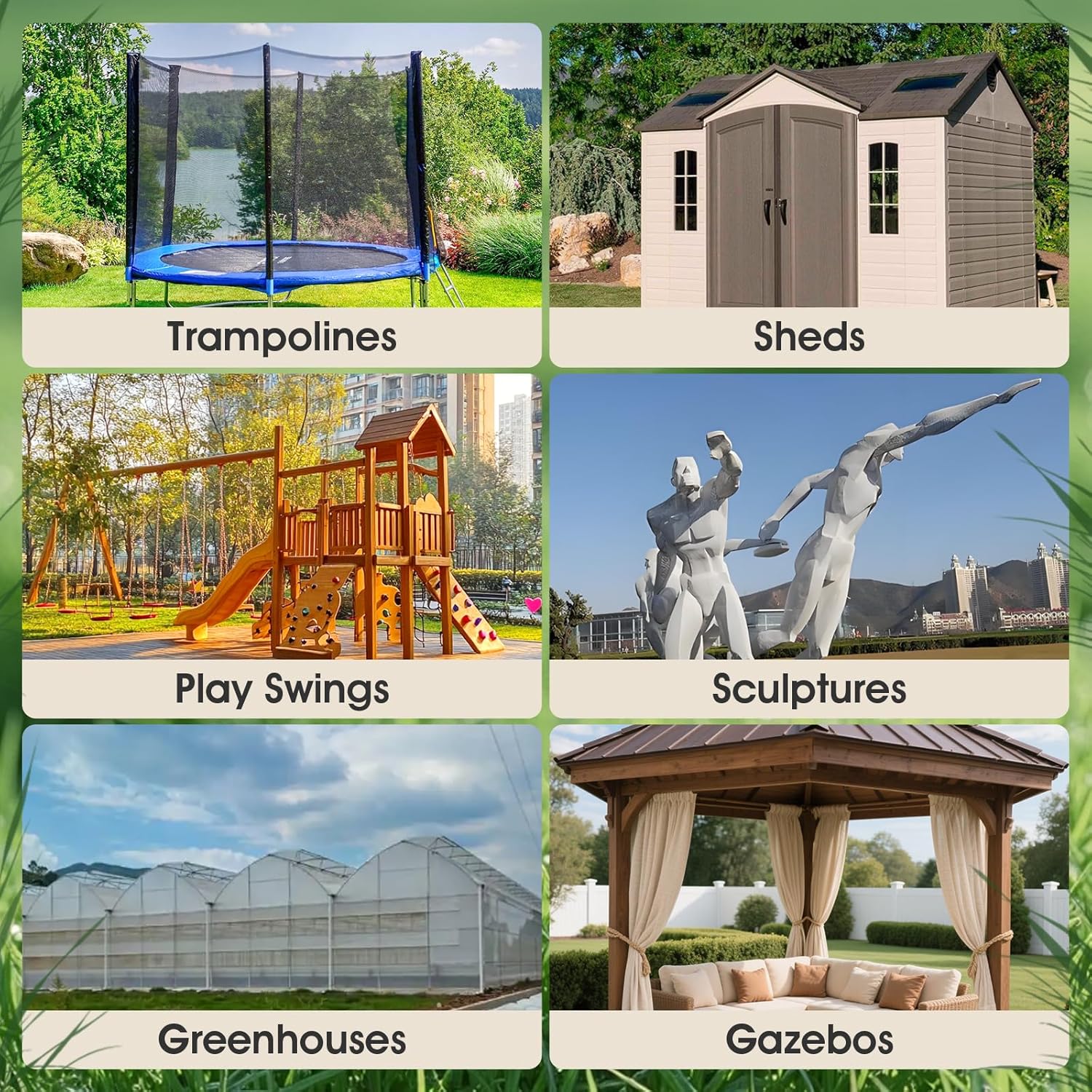 19" Ground Anchors Heavy Duty Shed Anchors Kit, Mobile Home Anchor Earth Anchor with 1/8" Galvanized Cable and Turnbuckles for Sheds Canopy Gazebo Trampoline Swing Set(4x19in)