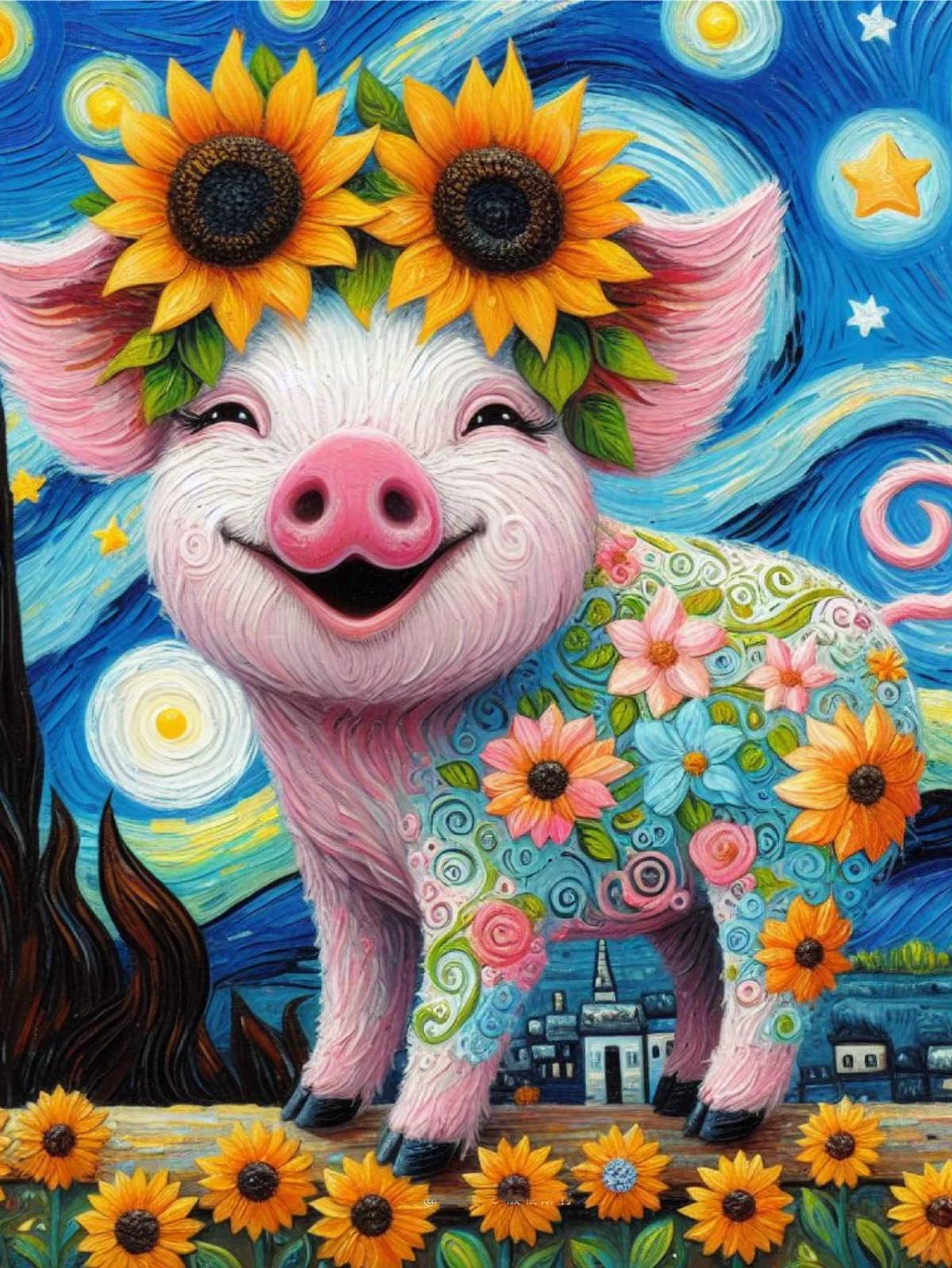 DIY Teppich Knüpfset Hafenlandschaft - Knüpfsets Für Erwachsene 80x115cm