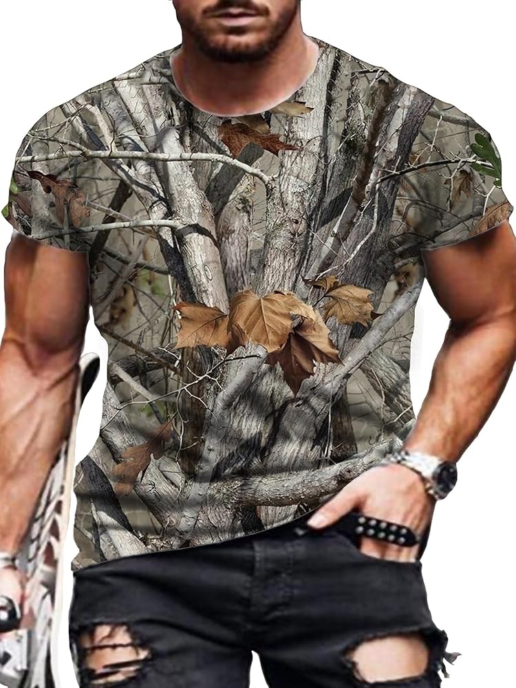 Humor 3D T Shirt Men Funny Casual Round Neck Short Sleeve Sports T-Shirt