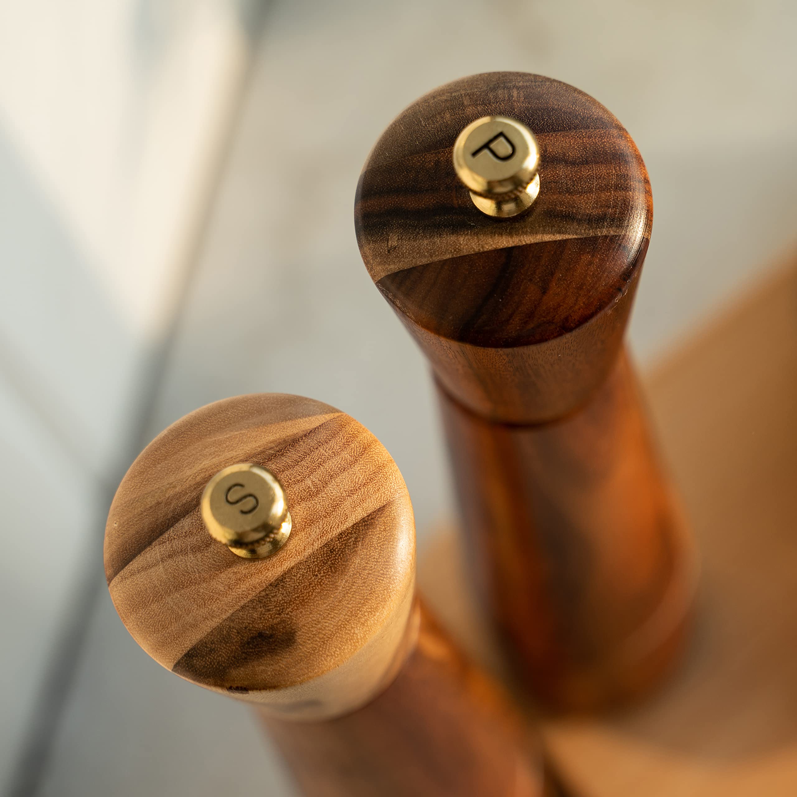 Macinapepe In Legno Di Acacia | Acciaio Inox Regolabile | Altezza 27cm | Macinatura Da Fine A Grossa - Foto 7