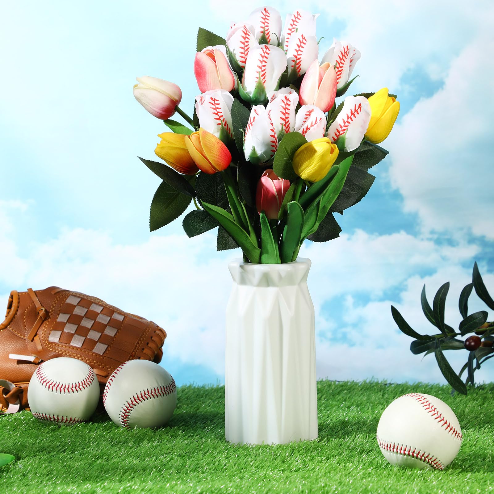 Amazon.com: Suhine 12 Pcs Baseball Flowers Sport Party Favor
