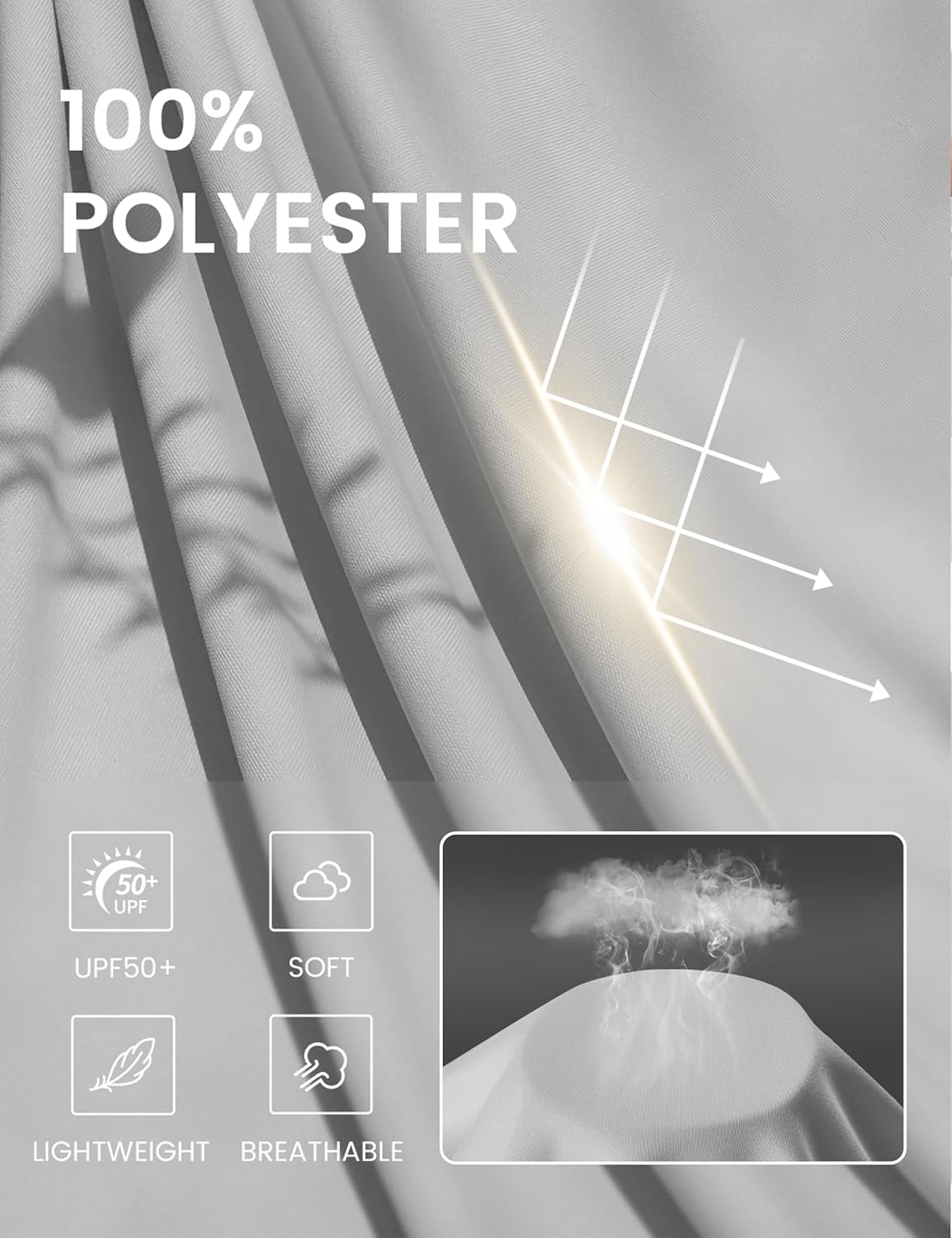 Women's Sun Shirts UPF 50+ Long Sleeve Uv Protection Shirts Lightweight Quick Dry SPF Clothing Outdoor Hiking Tops - Image 5