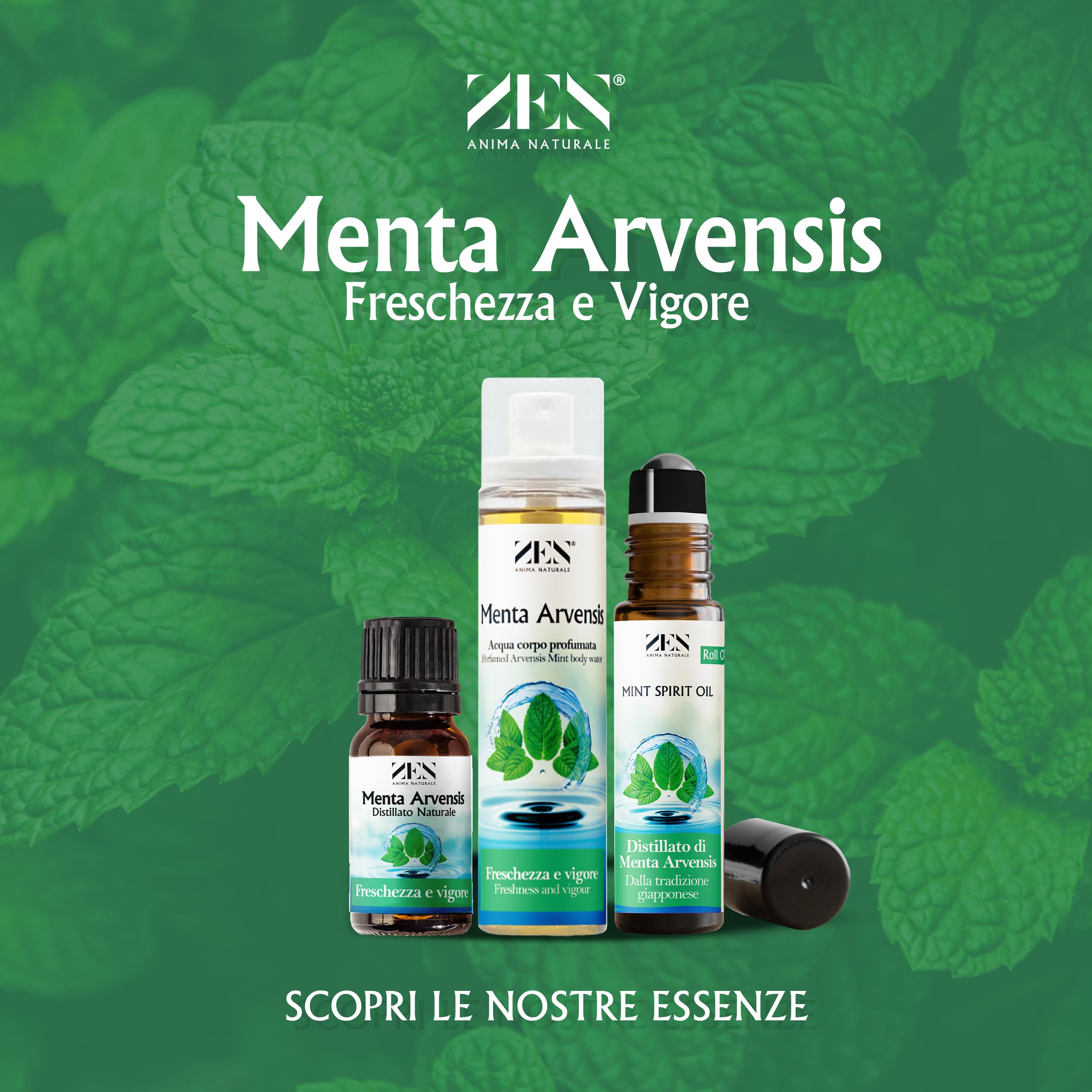Oli Essenziali per Diffusori, Olio Essenziale per Diffusori Menta Arvensis 100 ml, 100% Puro e Naturale, Oli Essenziali Naturali per Aromaterapia e Massaggi