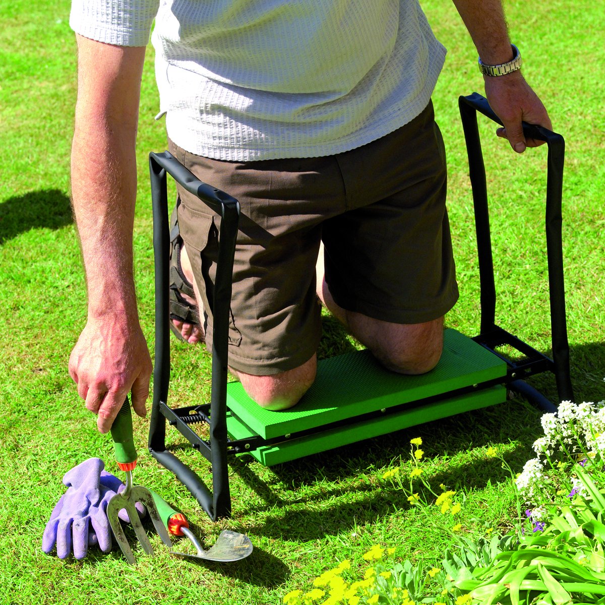 Adjustable Height Garden Kneeler Seat Multifunctional Seat