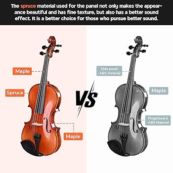 Amazon.com: AW Solid Wood Violin 4/4 Full Set Fiddle