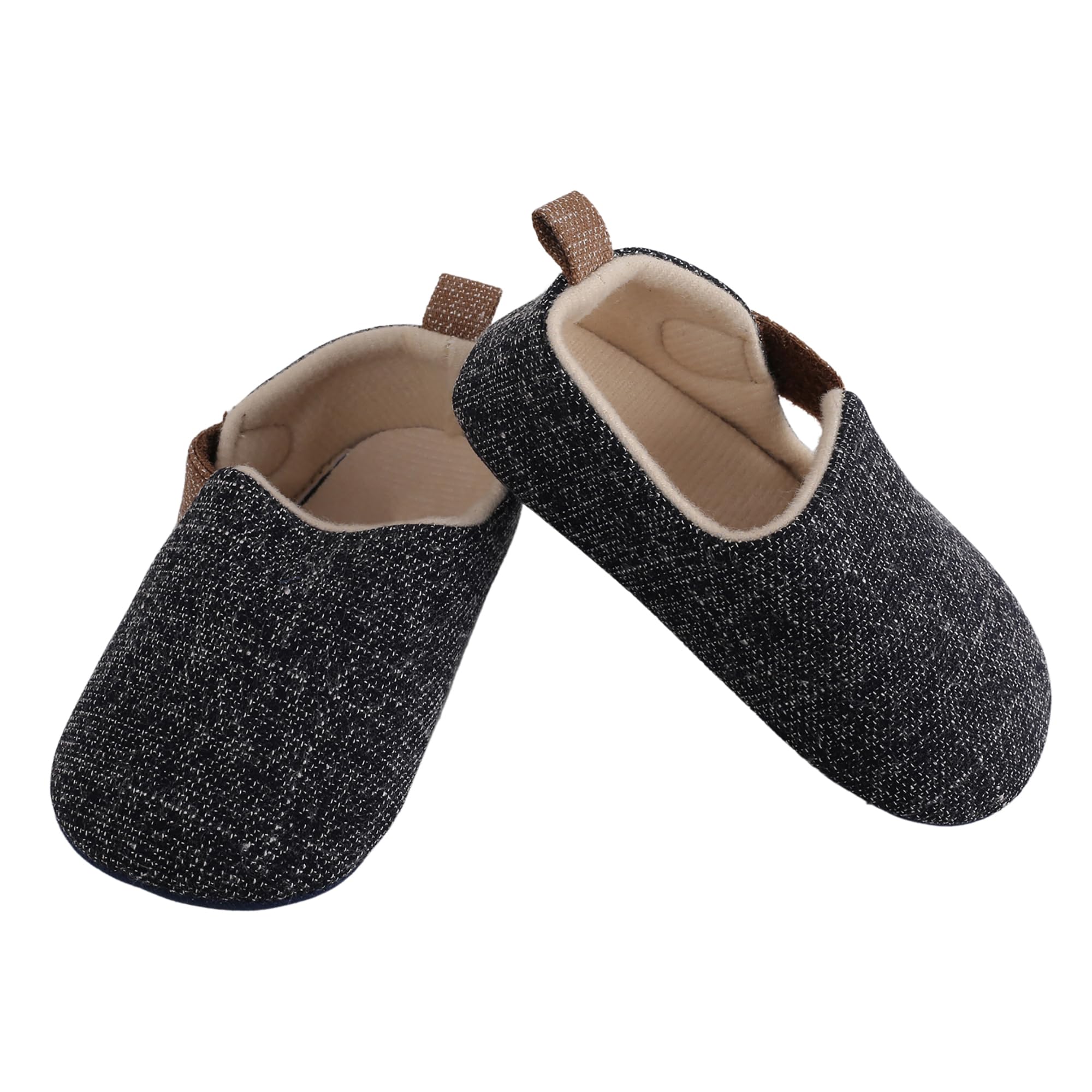 babymoo Textured Comfortable & Breathable Baby Unisex Booties | Cozy Fleece Infant All Seasons Footwear Black Booties 9-15M-picture-23