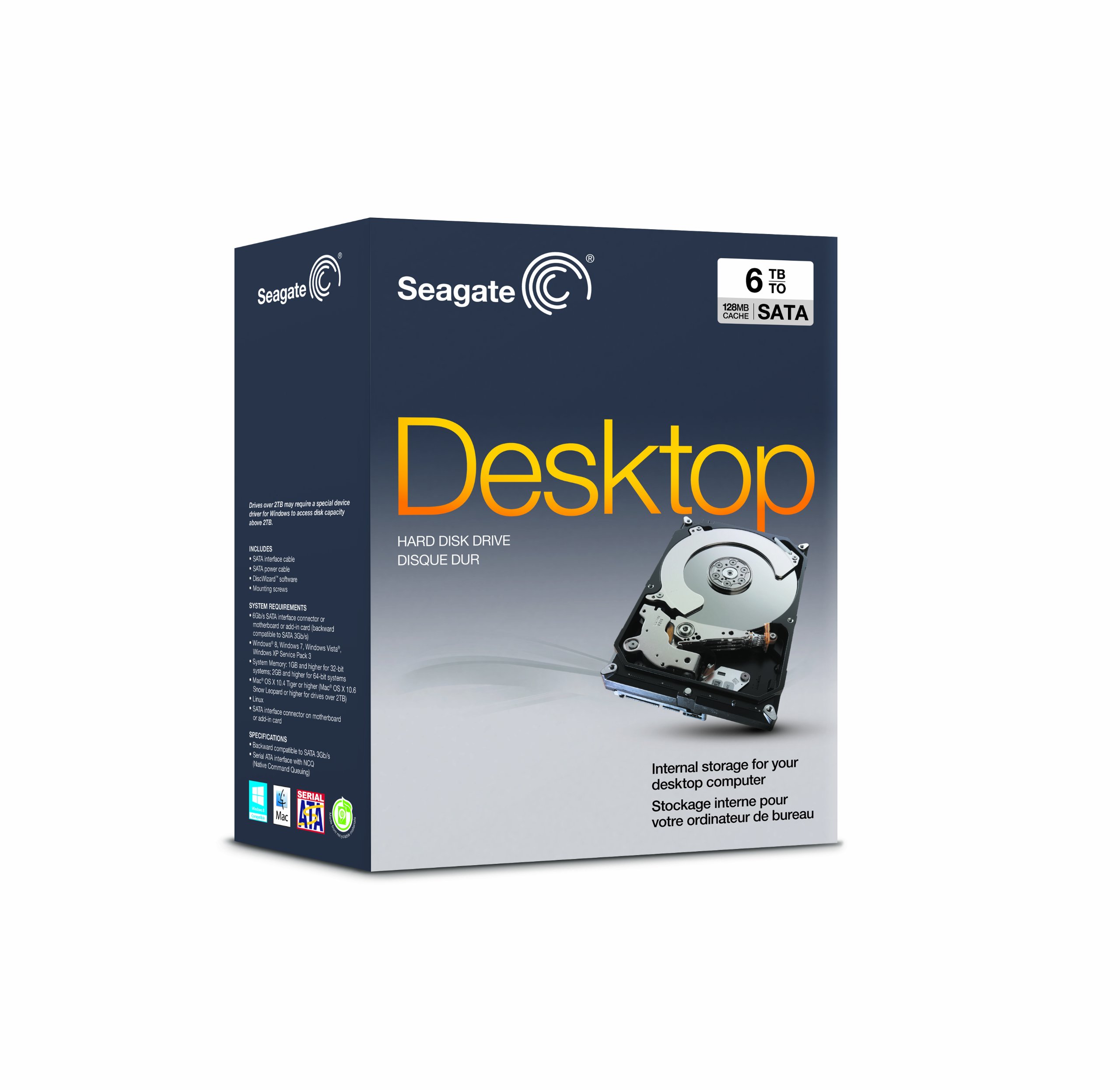 Amazon.com: Seagate 6TB Desktop HDD 6Gb/s 128MB Cache 3.5-Inch