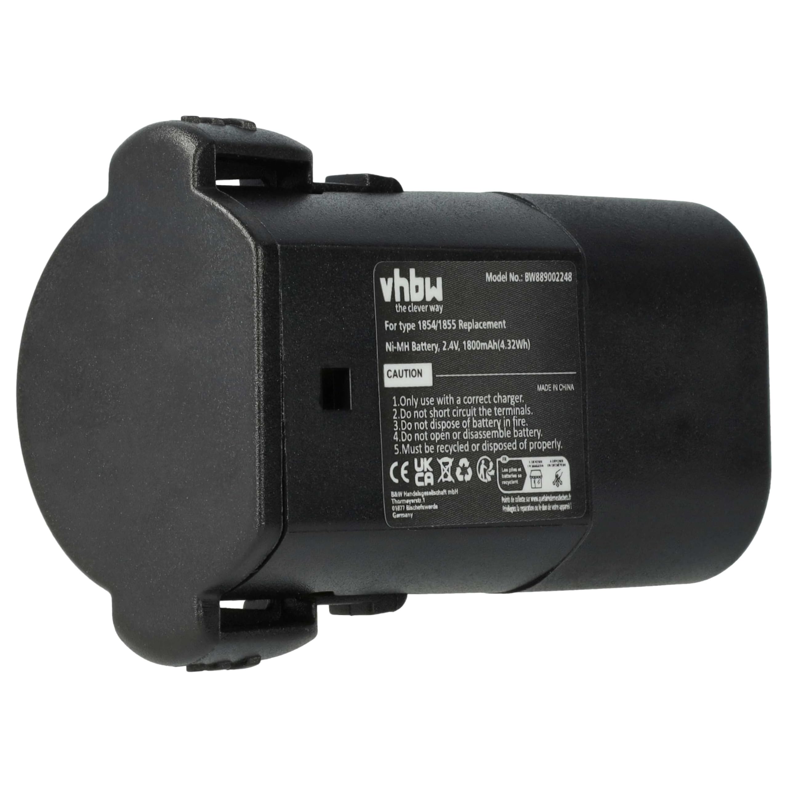 vhbw Battery compatible with Moser Arco 1854 Series Pet Clippers (1800mAh, 2.4 V, NiMH)