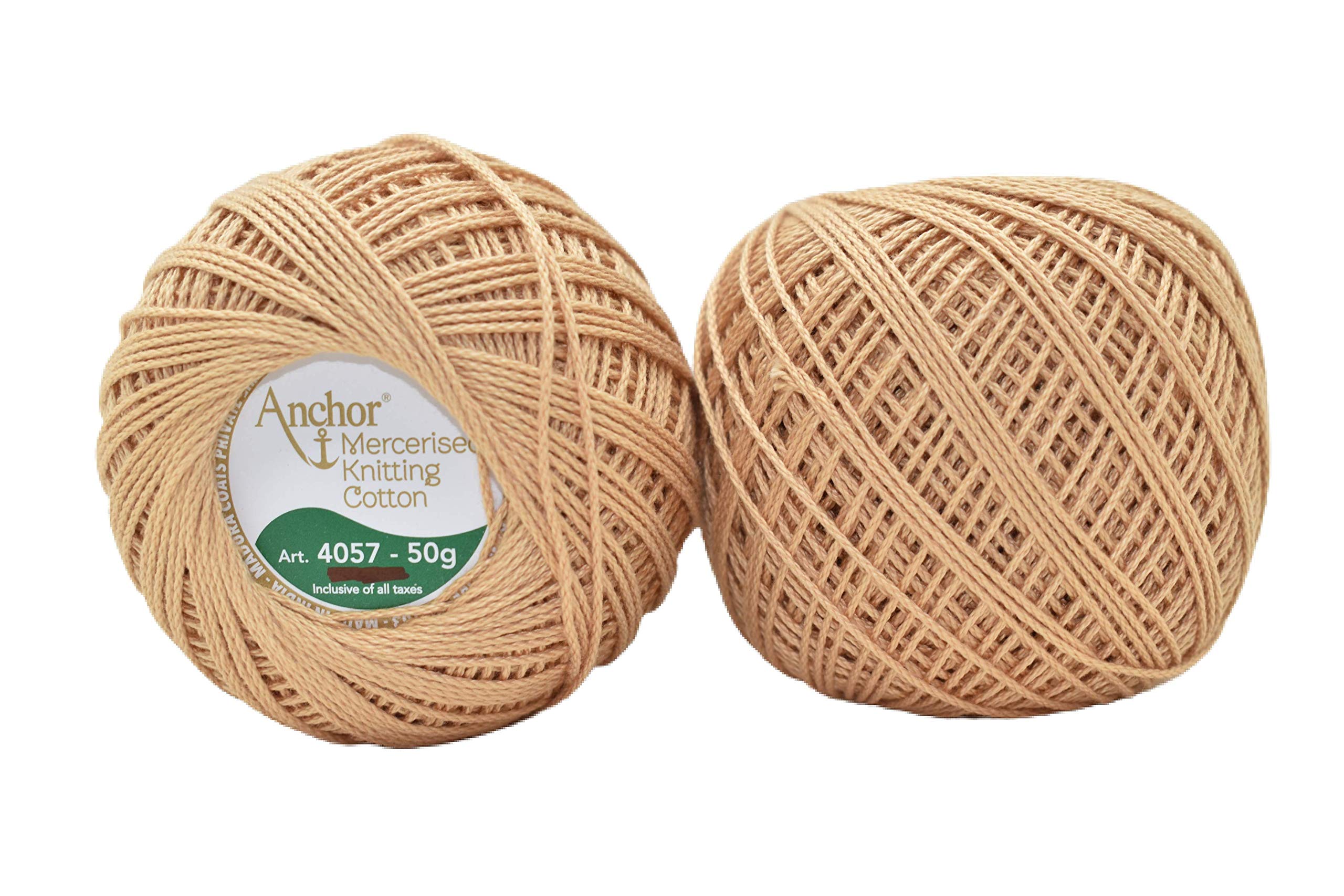 HUNNY- BUNCH® Premium Anchor Mercerised Knitting Crochet Cotton Thread Yarn Balls for Knitting, Weaving, Embroidery, DIY and Craft Making (Art. 4057) 50G - Pack of 1 (368)