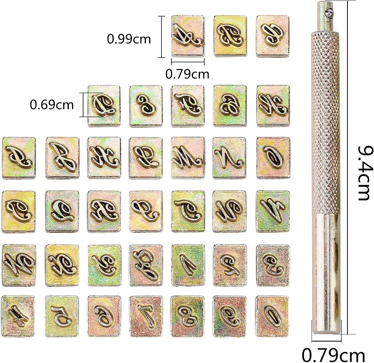 刻印アルファベット 楽天市場】オールドアルファベット＆ナンバー刻印セット 約8mm