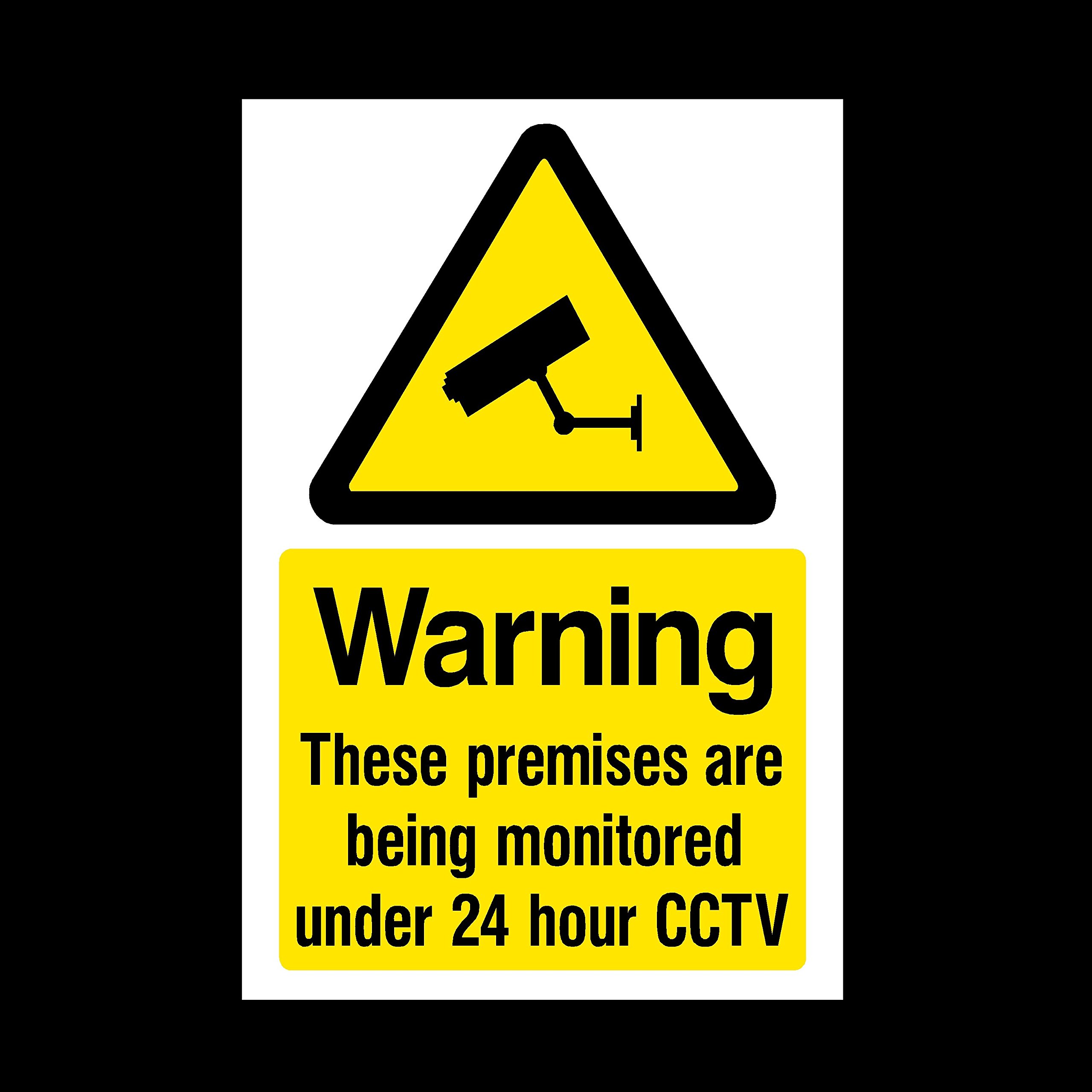 Ussp&S Cctv Warning These Premises Are Monitored 24 Hours Window Sticker - Security, Camera, Closed Circuit Tv, Warning Safety (Misc10r)