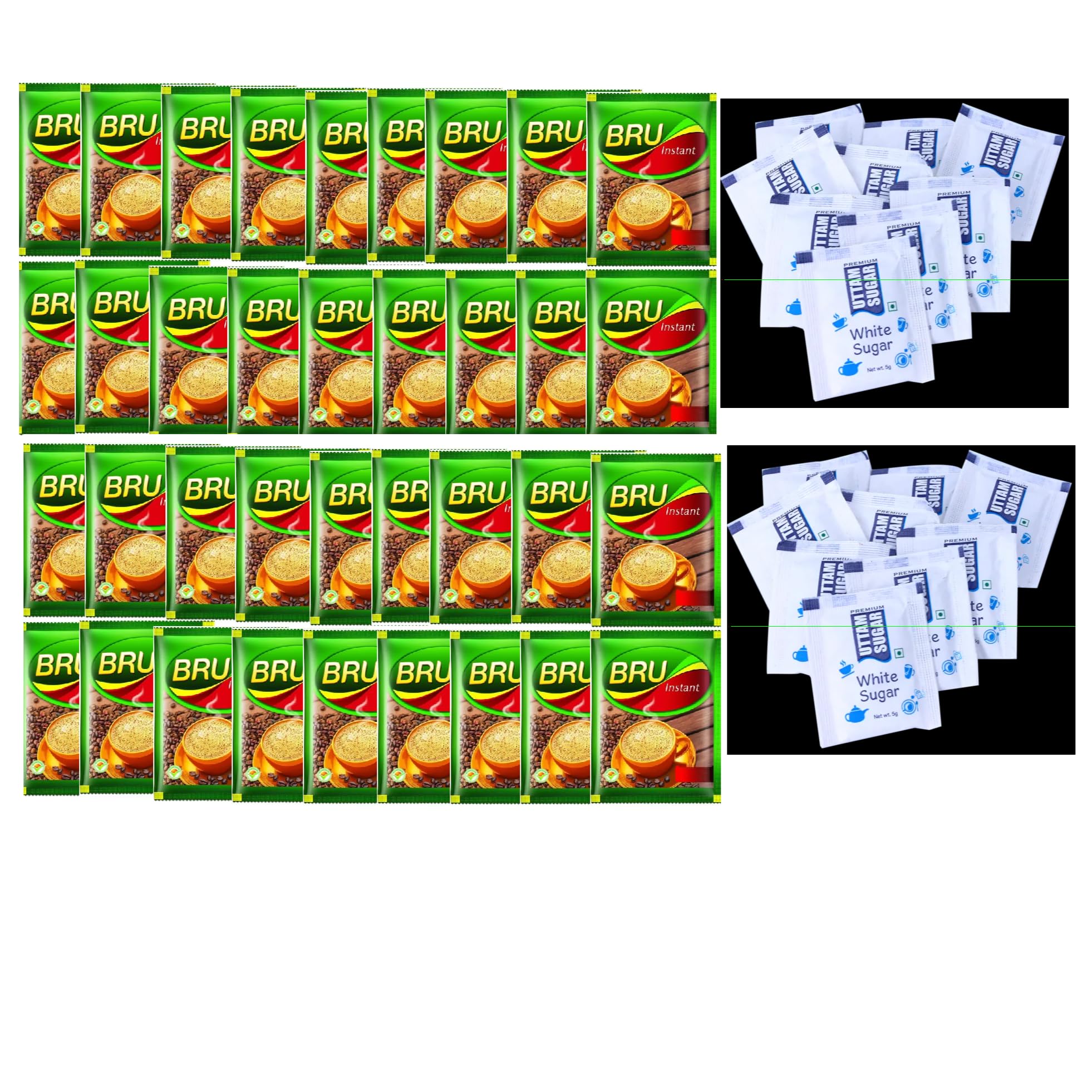 BRU Coffee Instant Coffee Sachet | Instant Coffee Powder, Pouch | Instant Coffee Pouch | Pack of 96 + Premium Sugar Sachets 72 (B0D5ZBQSLQ) Amazon Price History, Amazon Price Tracker