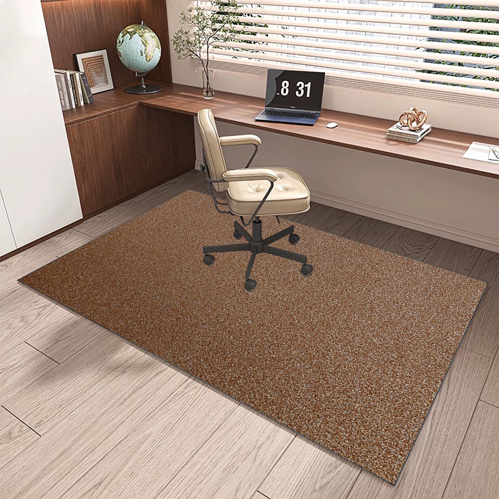 Alfombrilla para silla de suelo de madera dura, 130 x 160 cm, antideslizante, protector de escritorio para sillas de oficina y juegos, alfombra duradera para suelos de parquet y madera, alfombrilla