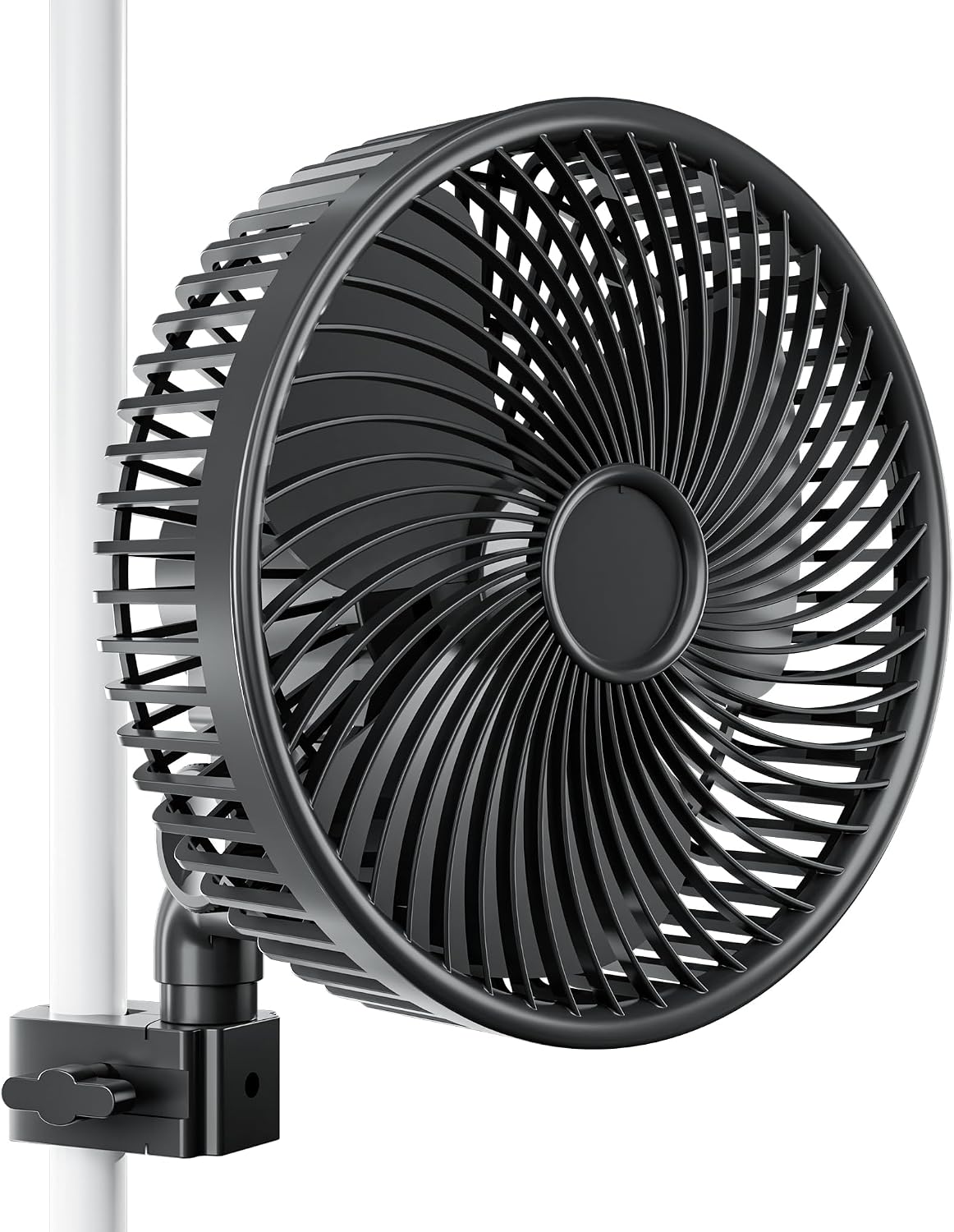 Sea Monkey Grow Tent Clip Fan 6 Inch, EC Motor 330CFM 10W, 10-Speed Oscillating Fan with 100° Auto Oscillation, IP-54 Weatherproof, 35dBA Quiet, 80" Cord, for Indoor Plants Hydroponics Ventilation