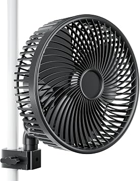 6" Grow Tent Clip Fan, EC Motor, 10 Speeds Powerful Oscillating Fan fan, IP54 Weatherproof, Strong Airflow & Quiet for Hydroponic Circulation Cooling