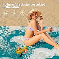 Vista 143 de Beach Blanket Oversized Extra Large 78" X 81",Waterproof Sandproof Beach Blanket 1-7 Adults Lightweight Durable for Travel Camping Hiking Picnic