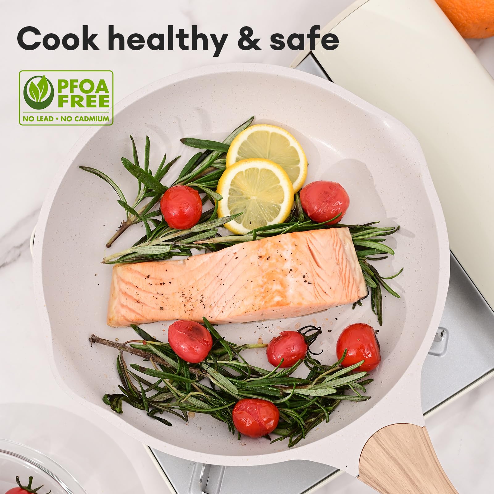 JEETEE Non Stick Pan Cooking Egg Frying Pan Flat Pan Kawali Wok Pan Suitable For Induction Cooker Gas Stove 20 24 28 32cm I.599507122