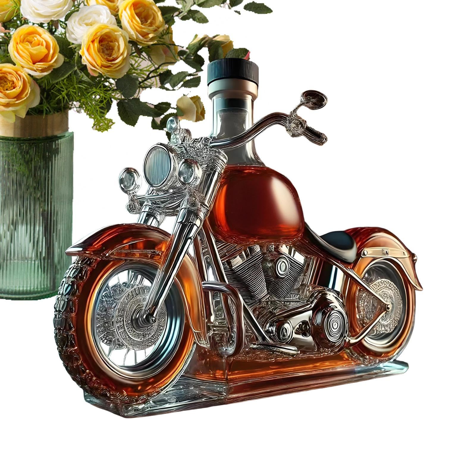 Decantador de Vino Aerador Estilo Motero Botella Divertida Dispensador Licor Regalo Hombre Motocicletas
