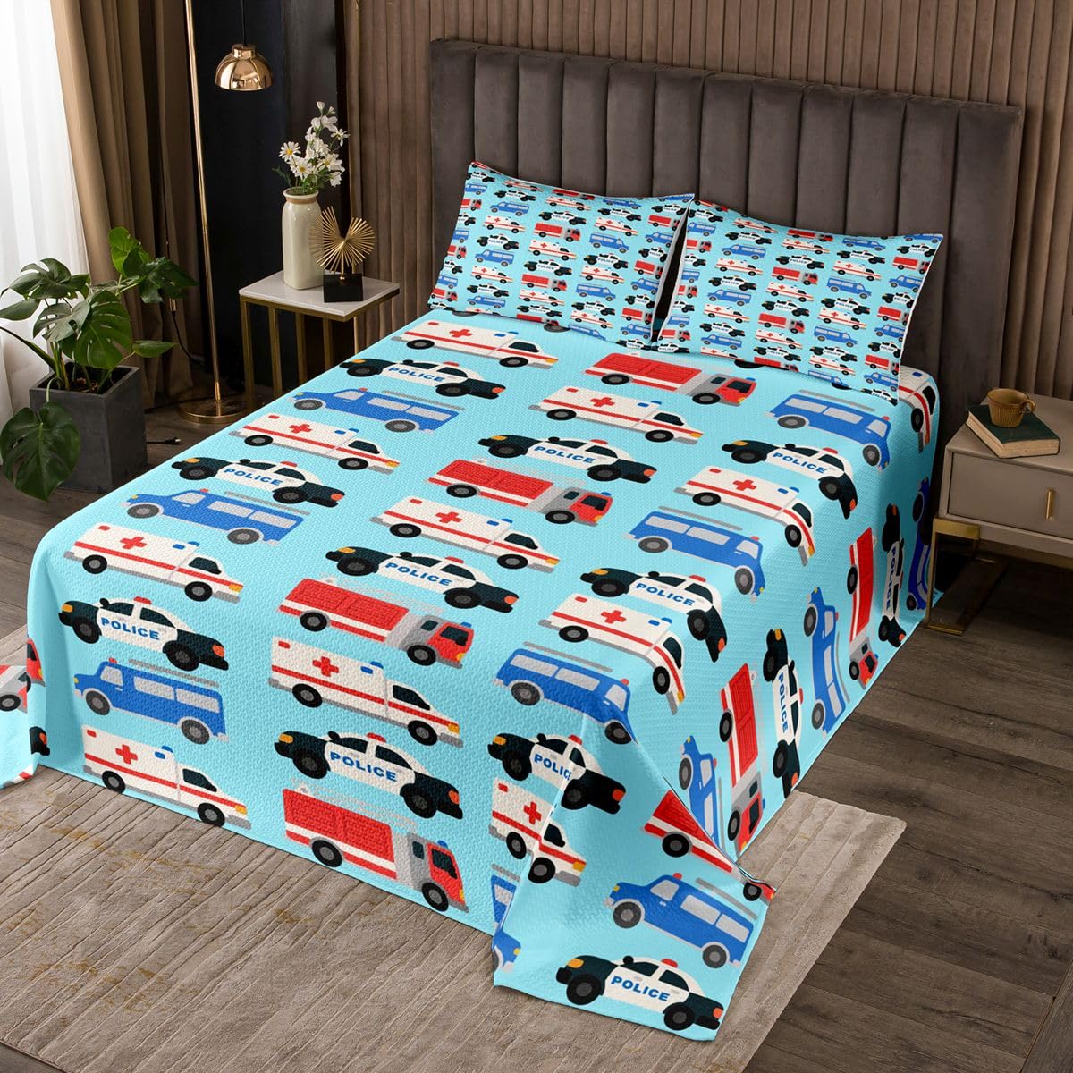 Homewish Copriletto Singolo Rescue Cars