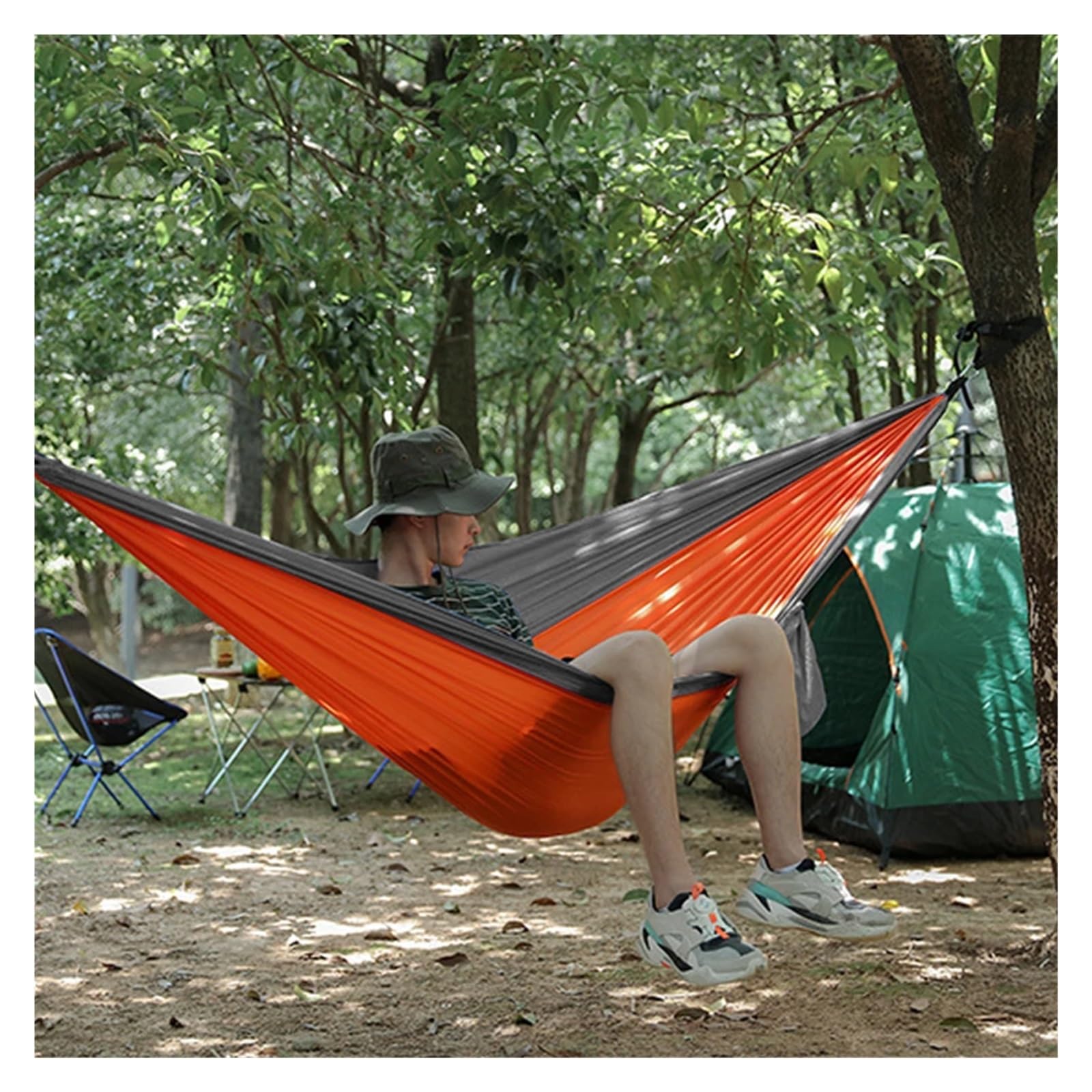 Hamac D‘ExtéRieur Portable Camping Hamac Double Lit Suspendu Hamac Léger en Plein Air Étanche Durable Survie Voyage Loisirs Lit 214 (Color : 245 x 90cm B)